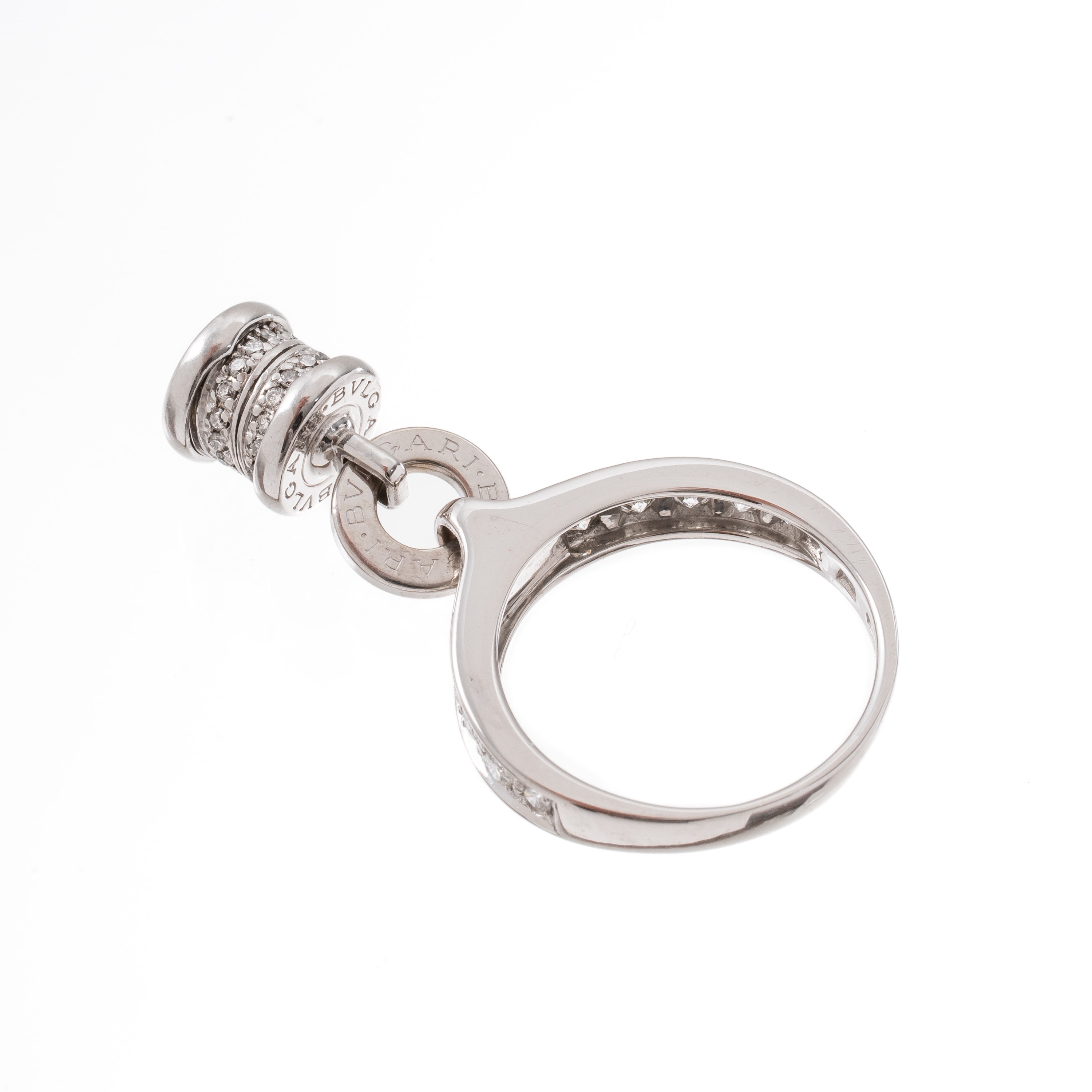 BULGARI - ANELLO IN ORO BIANCO 18KT E DIAMANTI