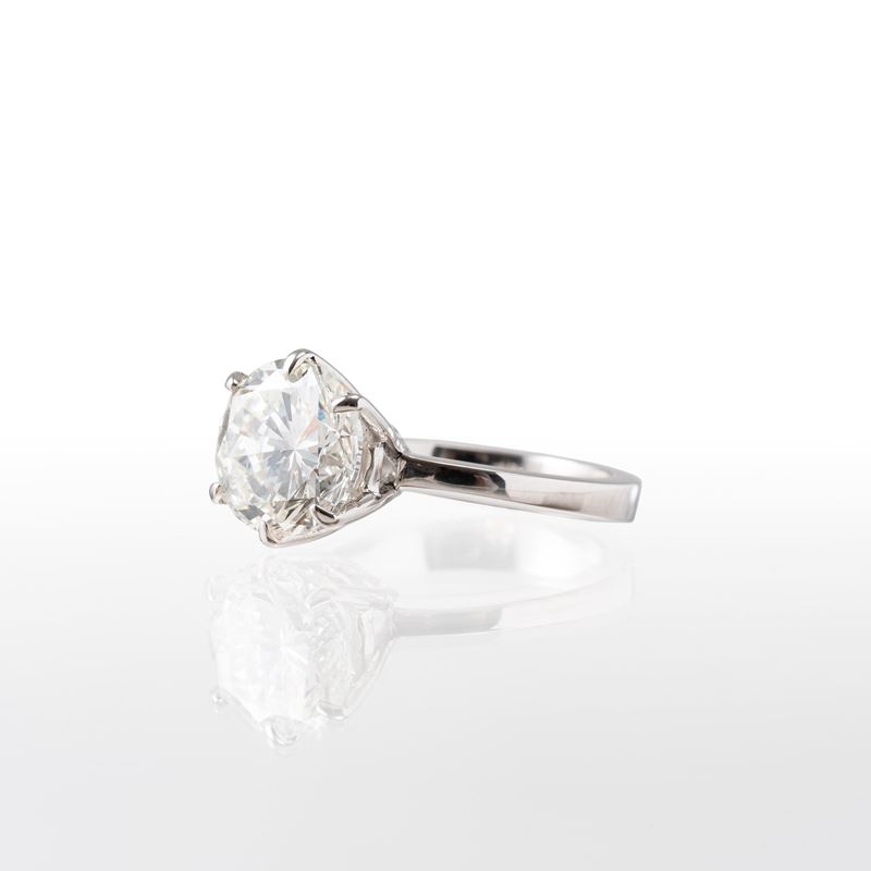 ANELLO IN ORO BIANCO 18 KT CON DIAMANTE