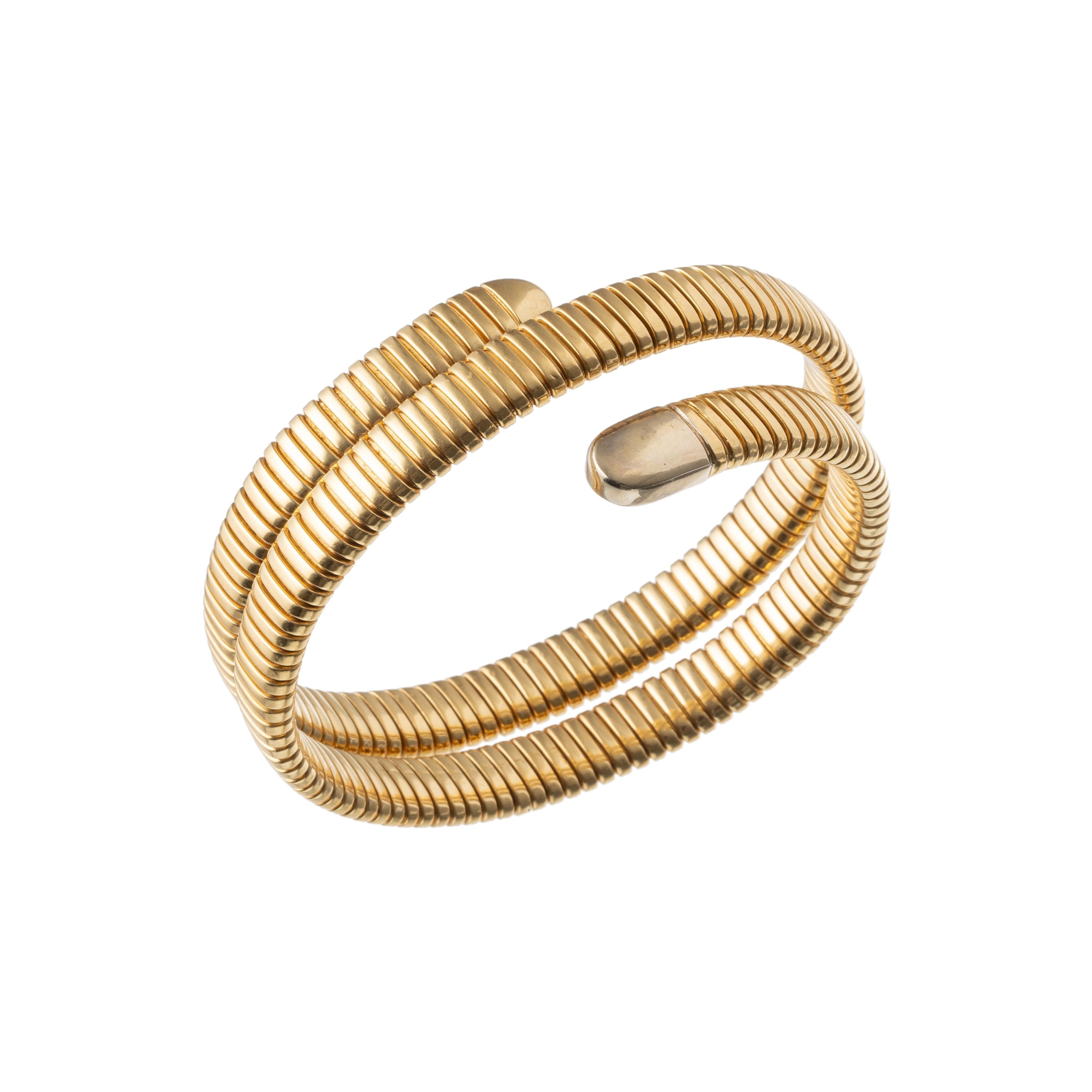 BRACCIALE ELASTICO IN ORO GIALLO 18KT A SERPENTE 'TUBOGAS'