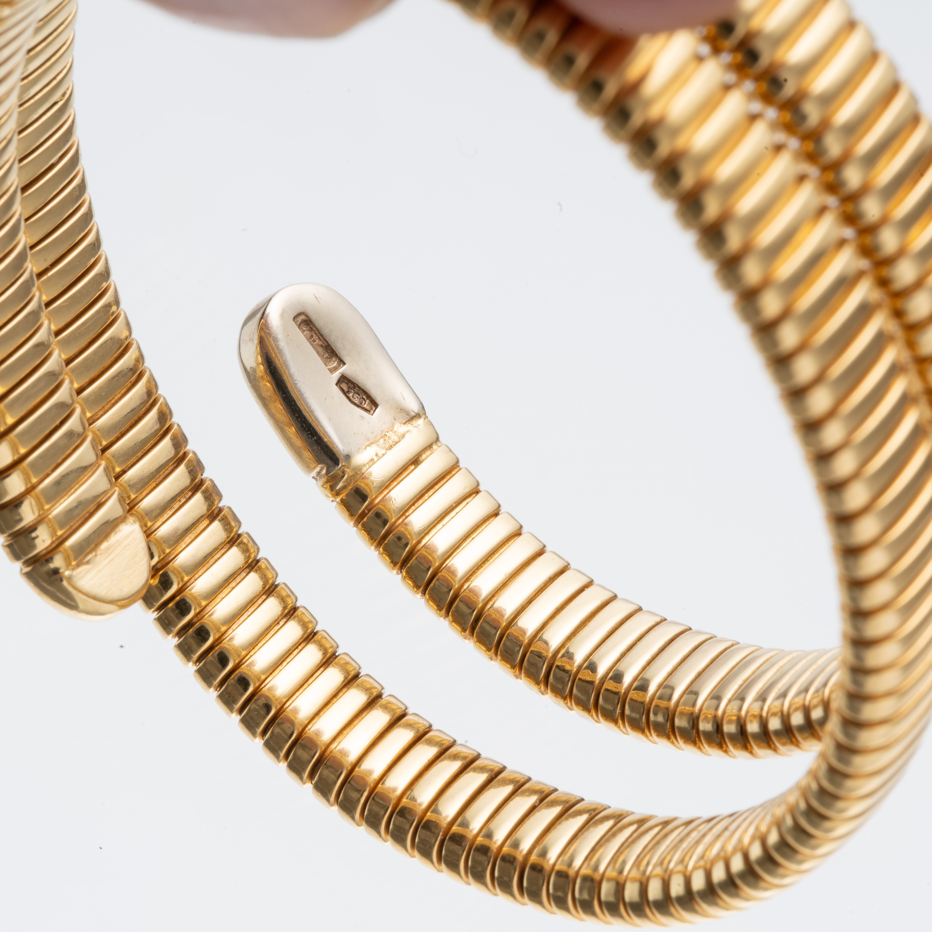 BRACCIALE ELASTICO IN ORO GIALLO 18KT A SERPENTE 'TUBOGAS'