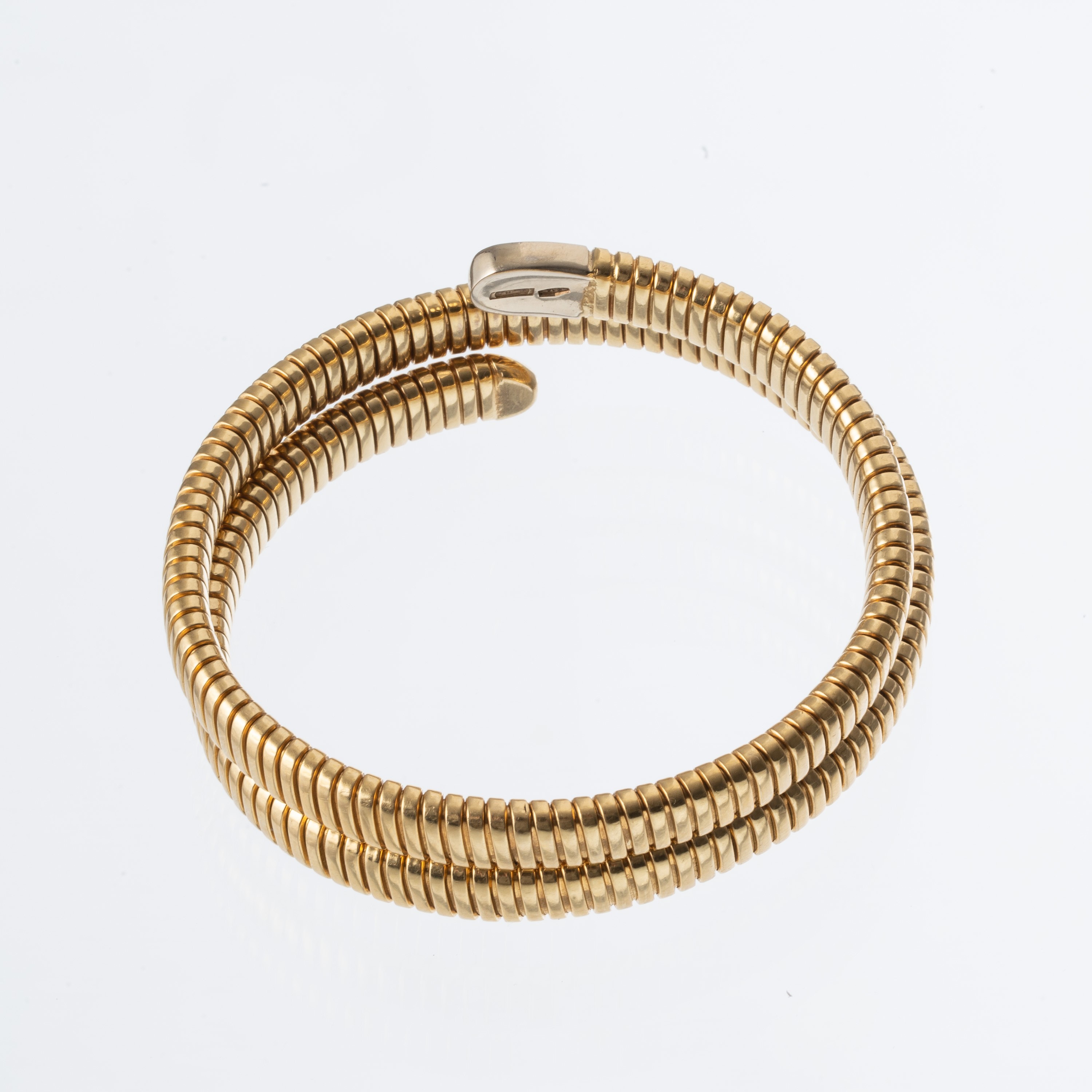 BRACCIALE ELASTICO IN ORO GIALLO 18KT A SERPENTE 'TUBOGAS'