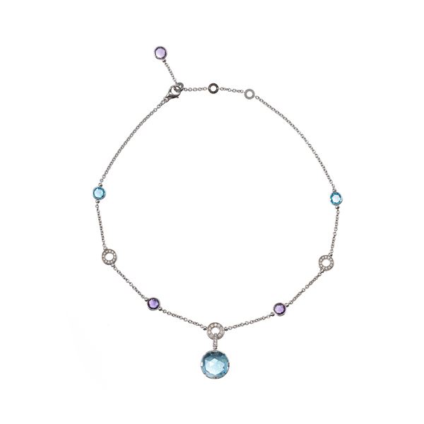 BULGARI - BULGARI - COLLANA MODELLO PARENTESI IN ORO BIANCO 18KT