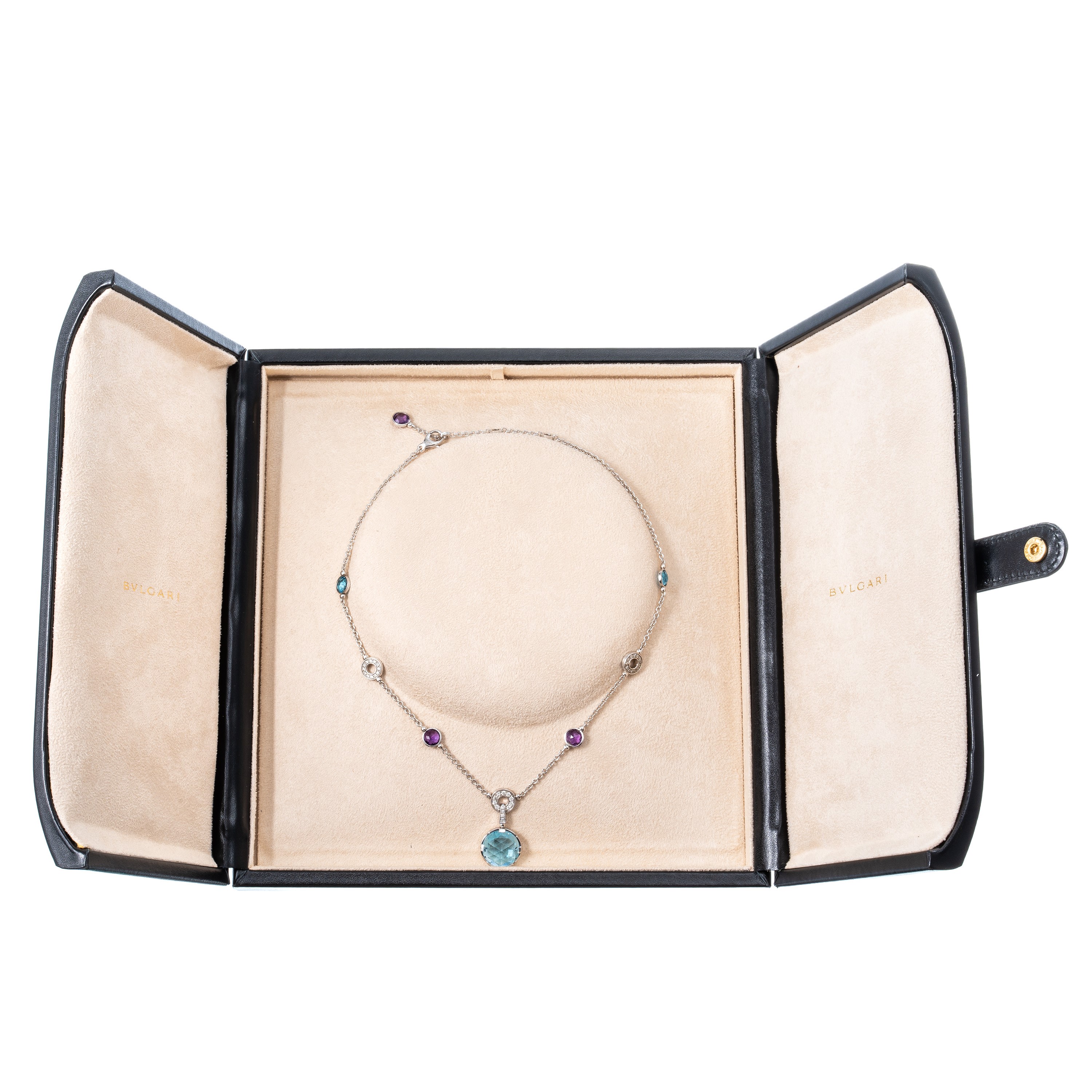 BULGARI - COLLANA MODELLO PARENTESI IN ORO BIANCO 18KT