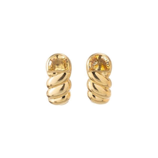 POMELLATO - POMELLATO - ORECCHINI IN ORO GIALLO 18 KT CON ZAFFIRI GIALLI