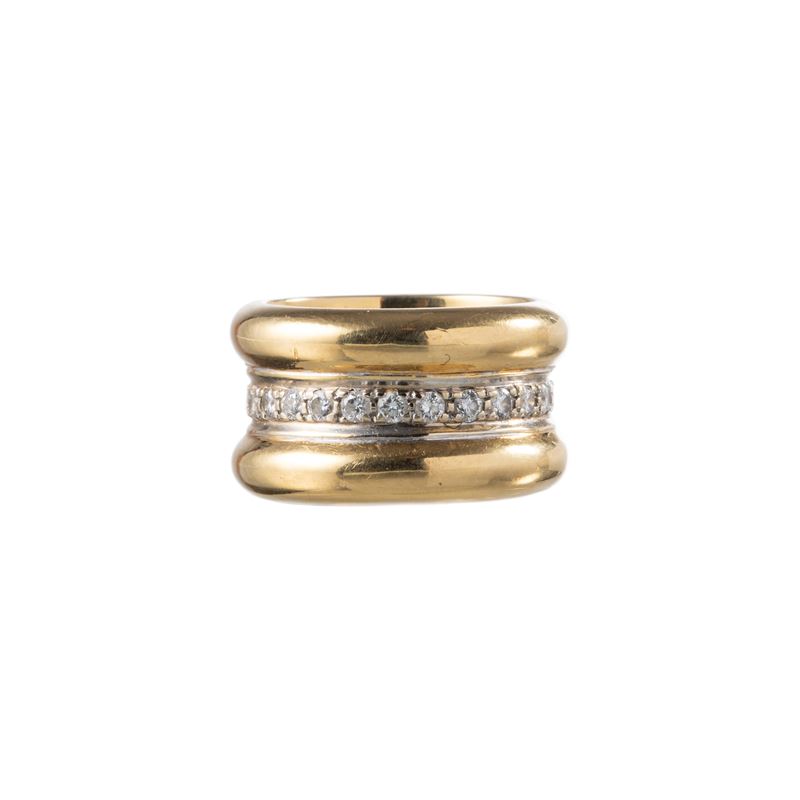 POMELLATO - ANELLO IN ORO GIALLO 18KT E DIAMANTI