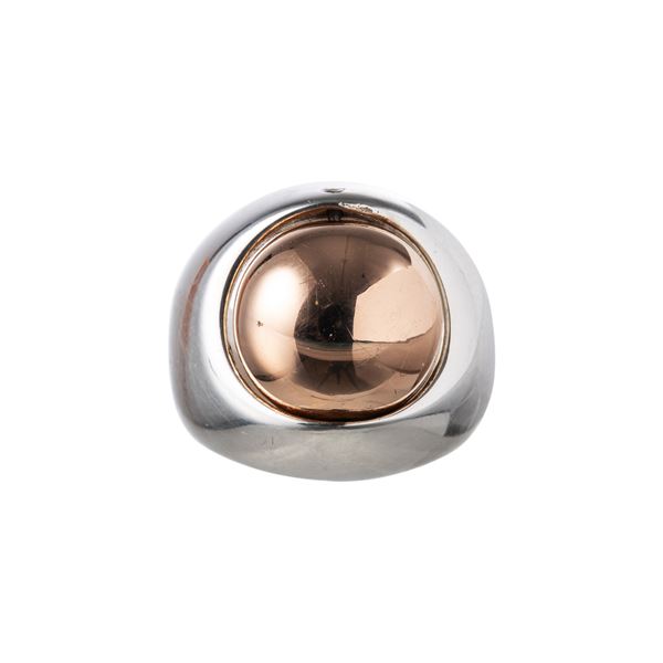 POMELLATO - ANELLO IN ARGENTO E ORO ROSA 14 KT