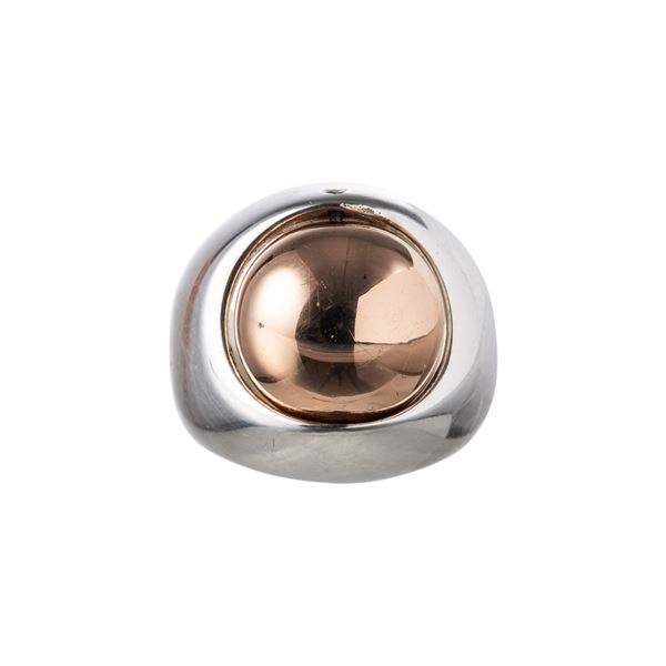 POMELLATO - POMELLATO - ANELLO IN ARGENTO E ORO ROSA 14 KT