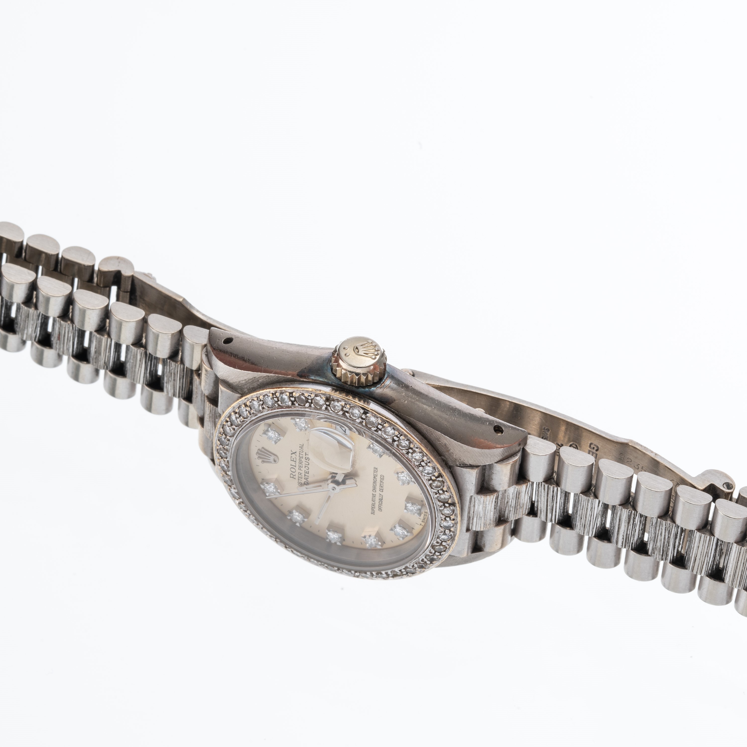 ROLEX - DATEJUSTOROLOGIO SOLO TEMPO AUTOMATICO DA DONNA IN ORO BIANCO 18KT E DIAMANTI CON DATARIO...