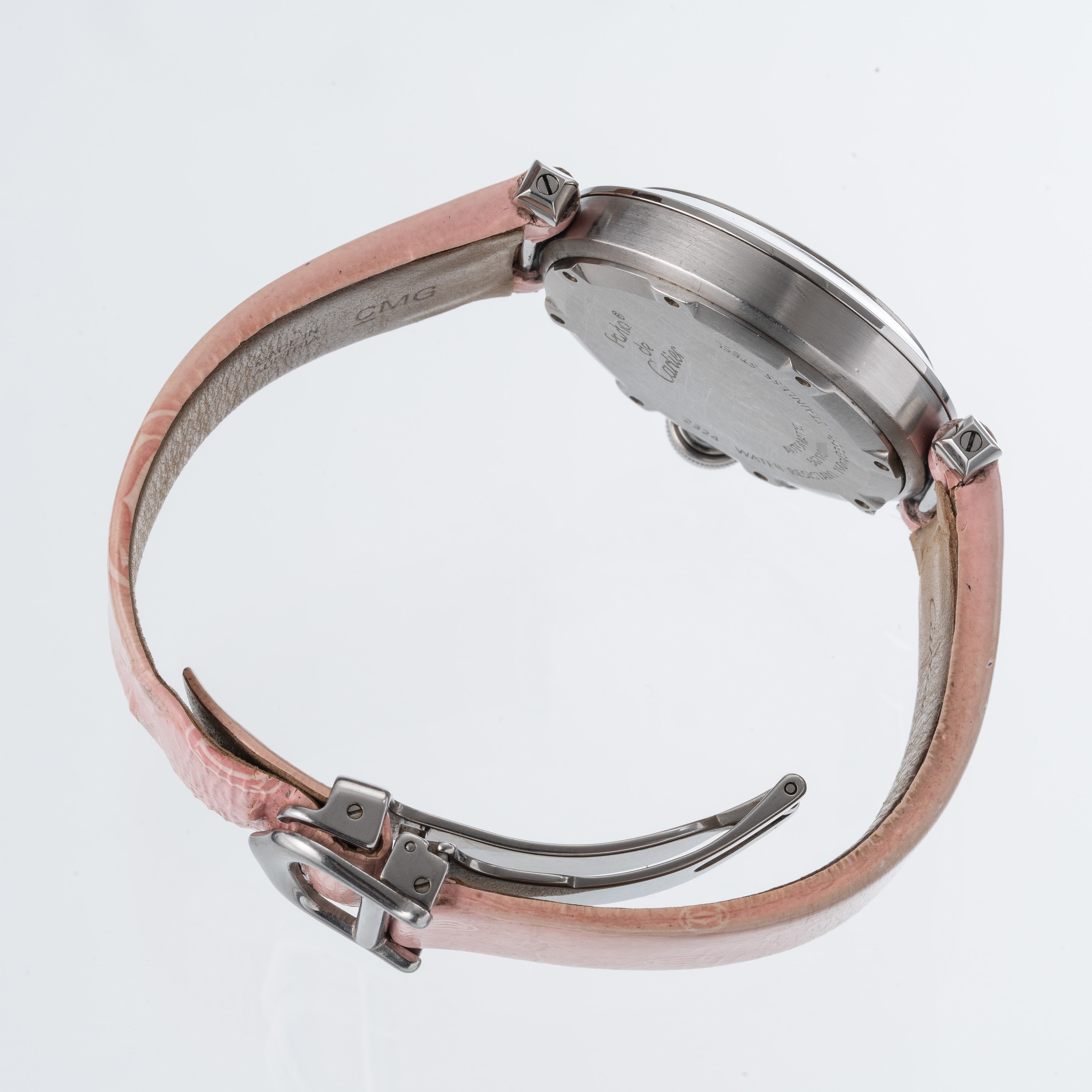 CARTIER - PASHA OROLOGIO SOLO TEMPO AUTOMATICO IN ACCIAIO CON QUADRANTE GRIGIO, INDICI E SFERE RO...