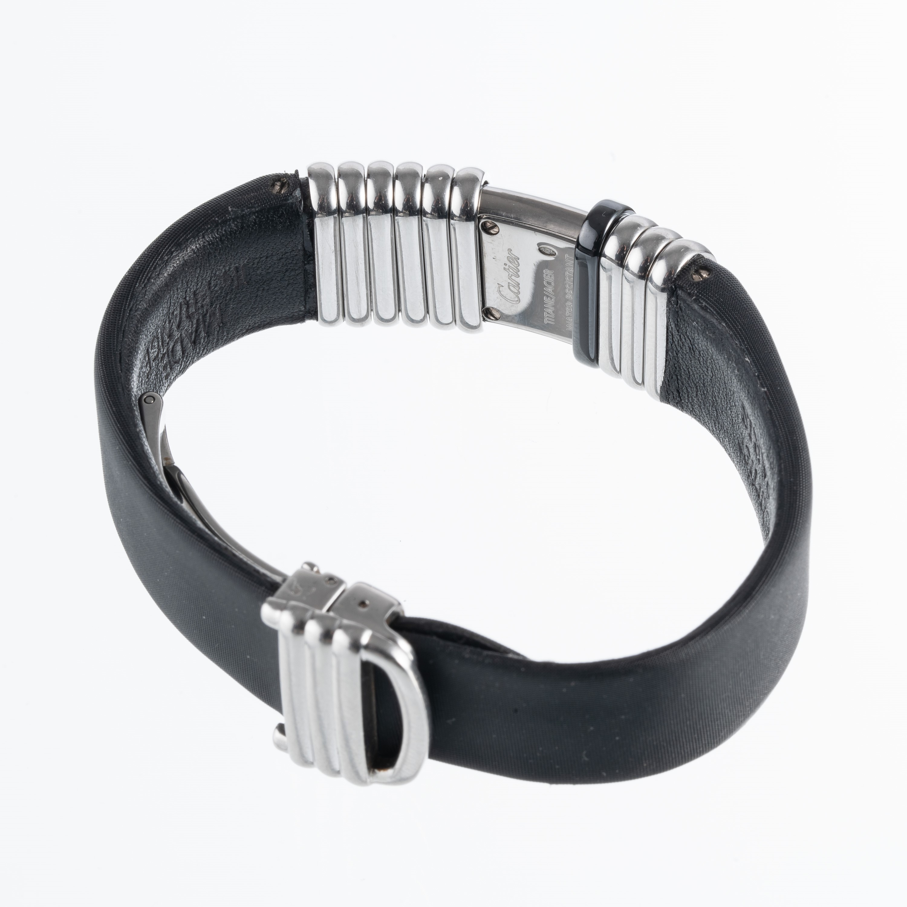 CARTIER - DECLARATIONOROLOGIO SOLO TEMPO IN ACCIAIO IN ACCIAIO E TITANIO A 'BRACCIALE' AL QUARZO.