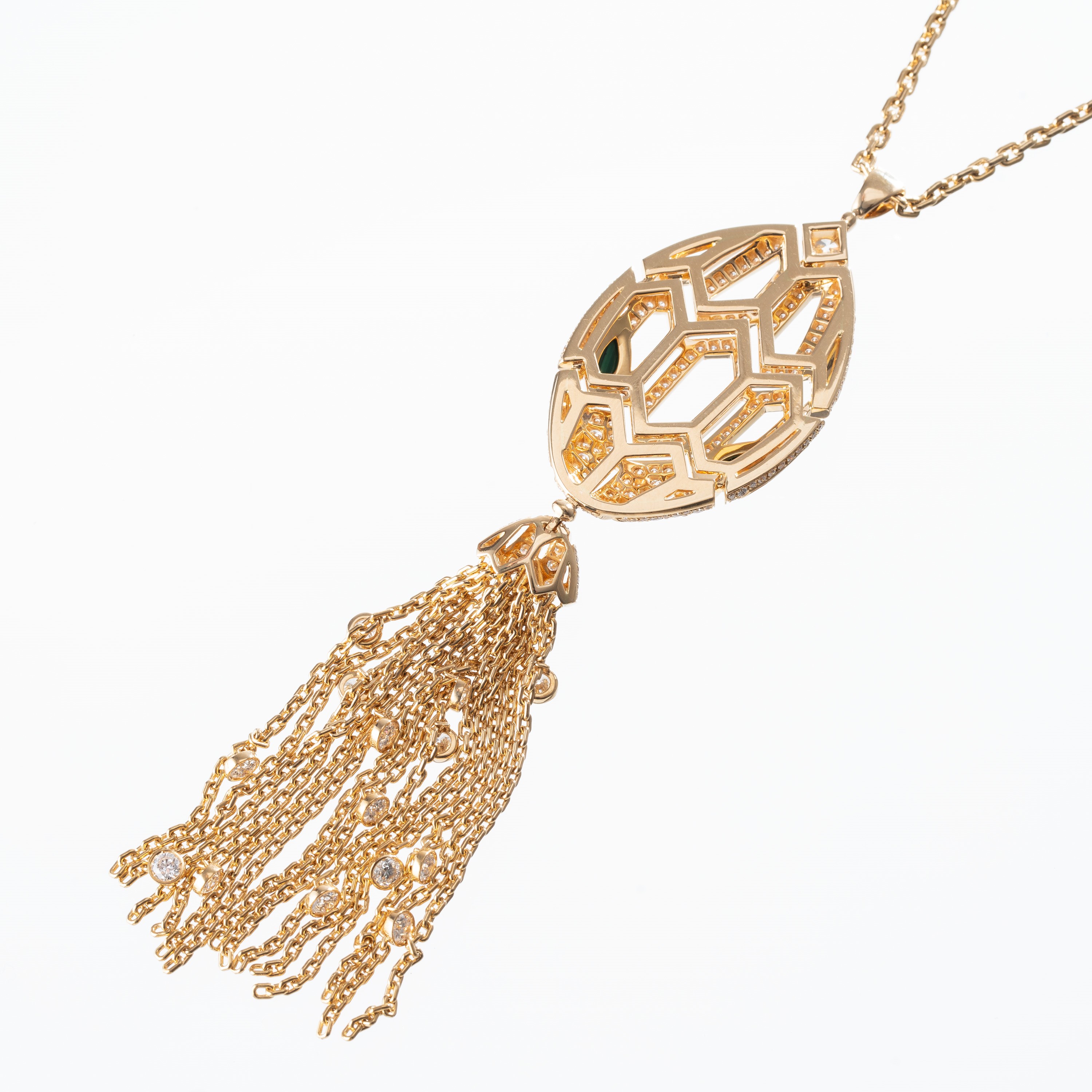 BULGARI - SERPENTI SEDUTTORICOLLANA SERPENTI SEDUTTORI IN ORO GIALLO 18KT,DIAMANTI E MALACHITE