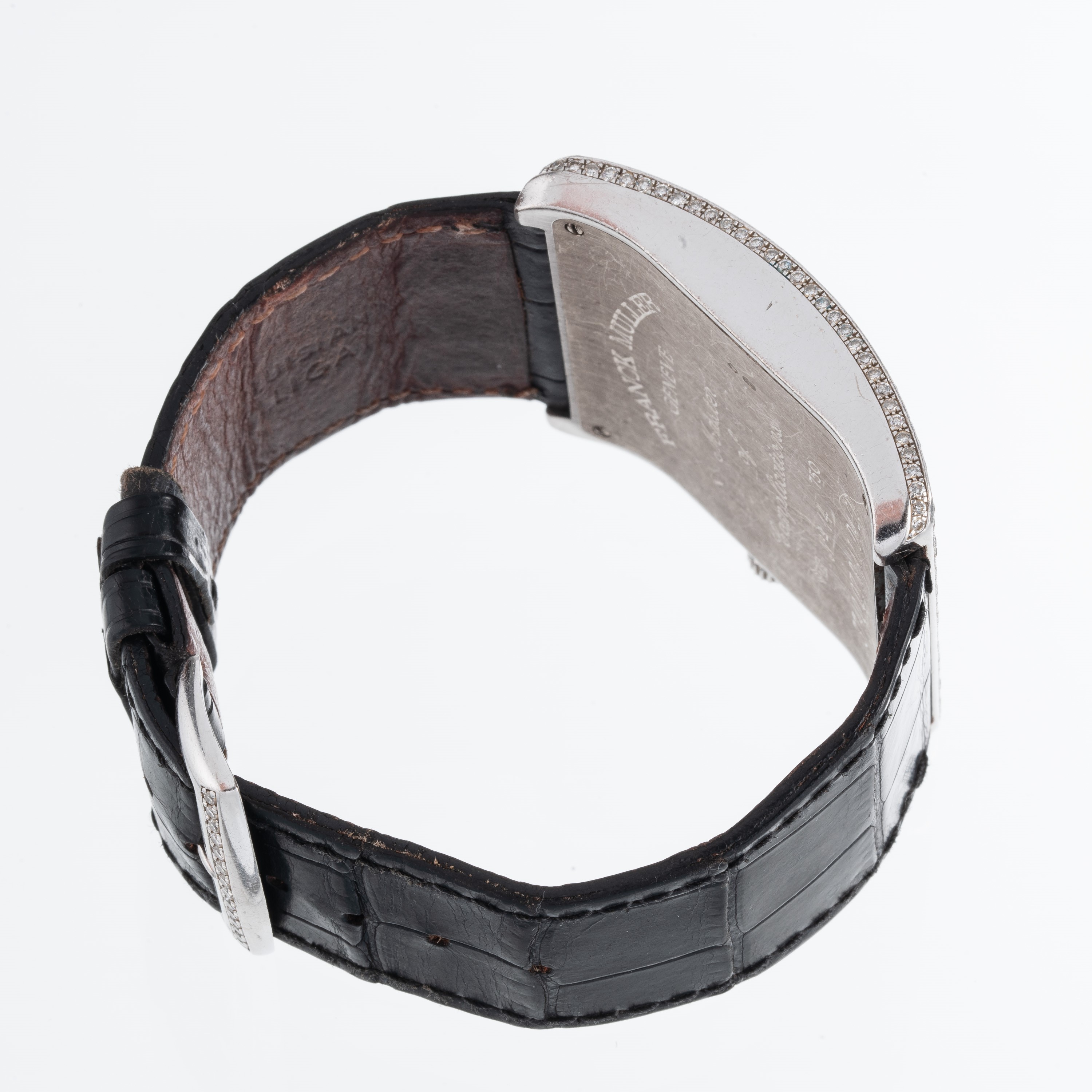 FRANCK MULLER - INFINITY PAVE'OROLOGIO SOLOTEMPO AL QUARZO IN ORO BIANCO 18KT E DIAMANTI