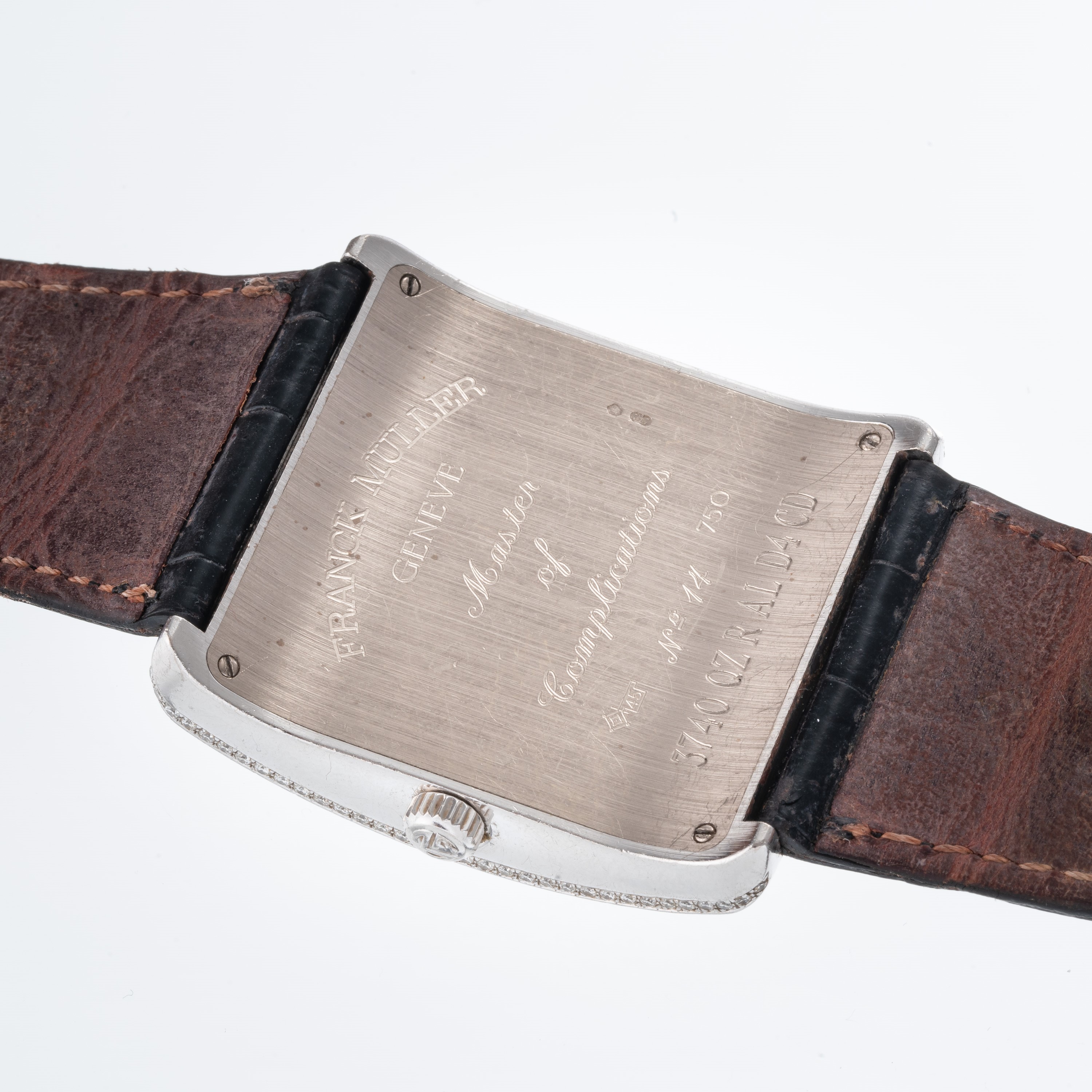 FRANCK MULLER - INFINITY PAVE'OROLOGIO SOLOTEMPO AL QUARZO IN ORO BIANCO 18KT E DIAMANTI