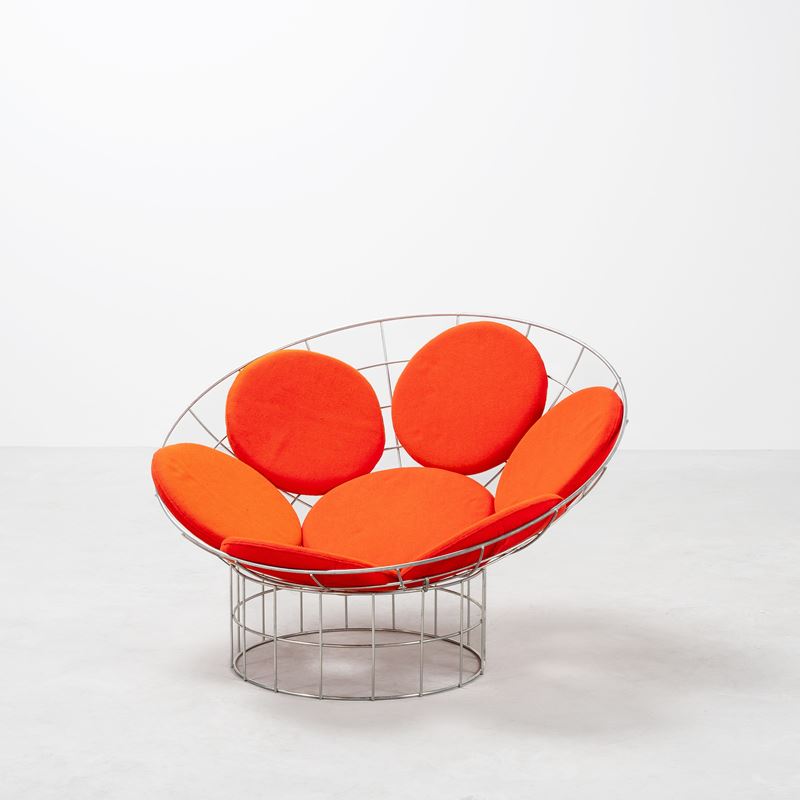VERNER PANTON, SEDIA ORIENTABILE MODELLO 'T5', O 'PEACOCK CHAIR'