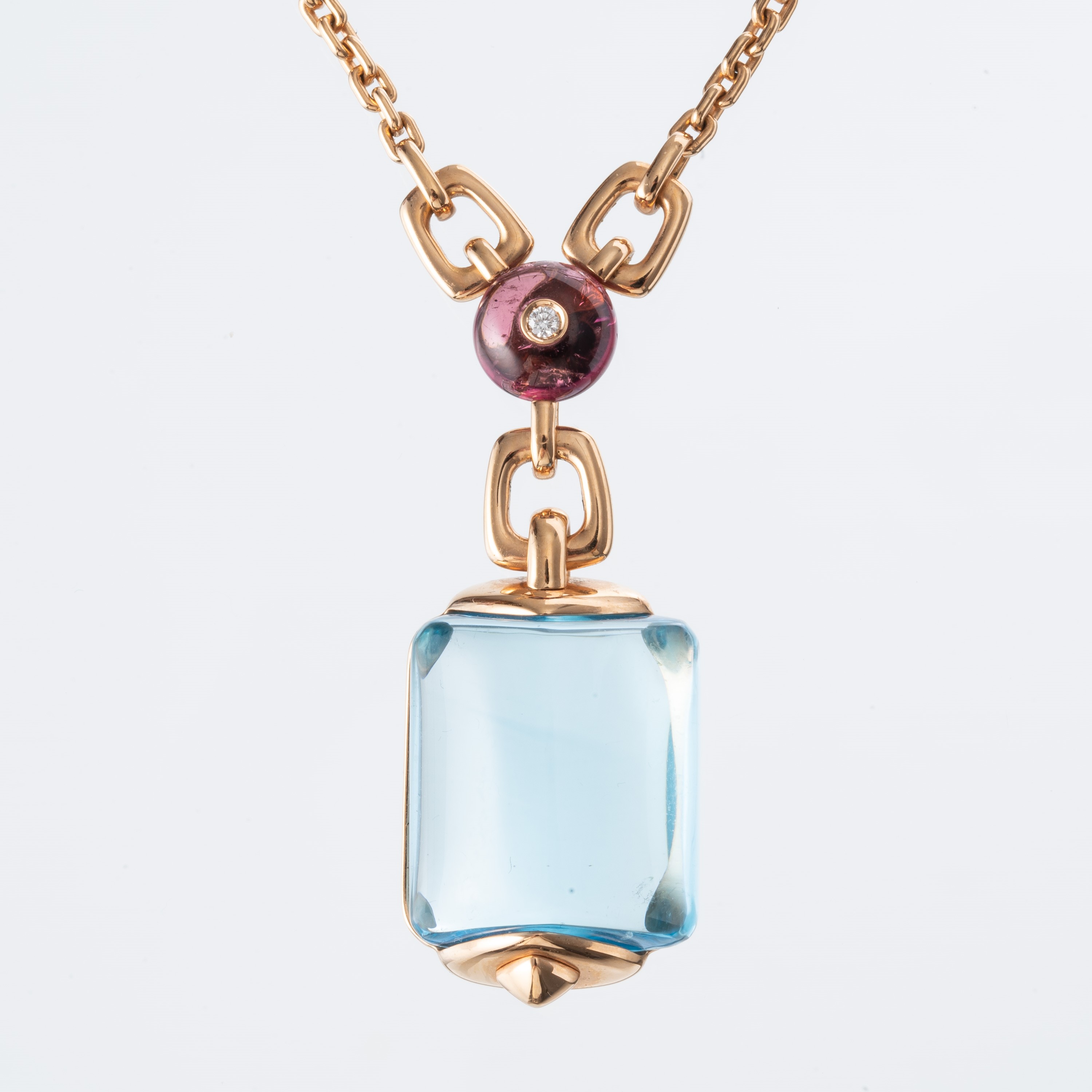 BULGARI - PARURE PARURE IN ORO GIALLO 18KT E QUARZO