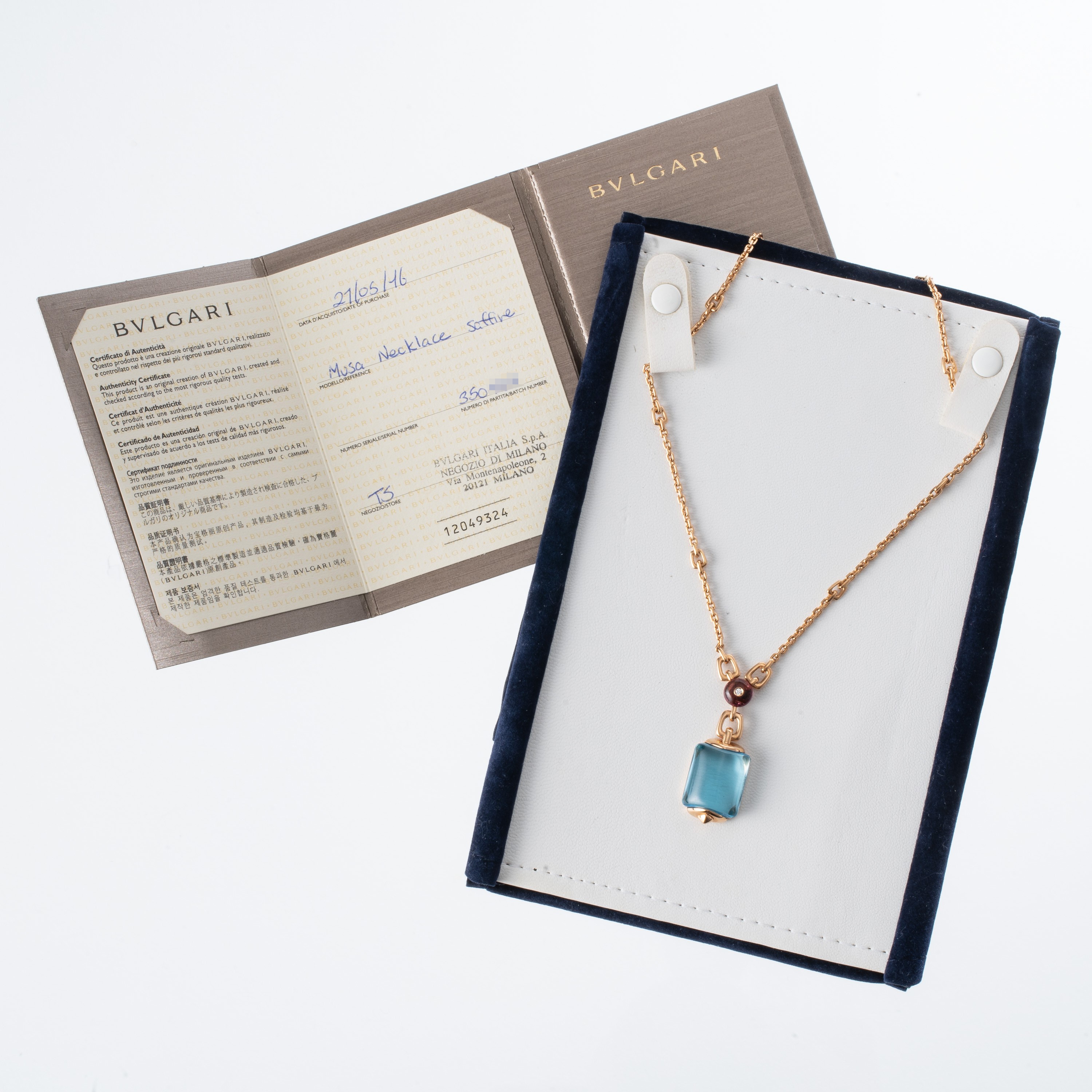 BULGARI - PARURE PARURE IN ORO GIALLO 18KT E QUARZO