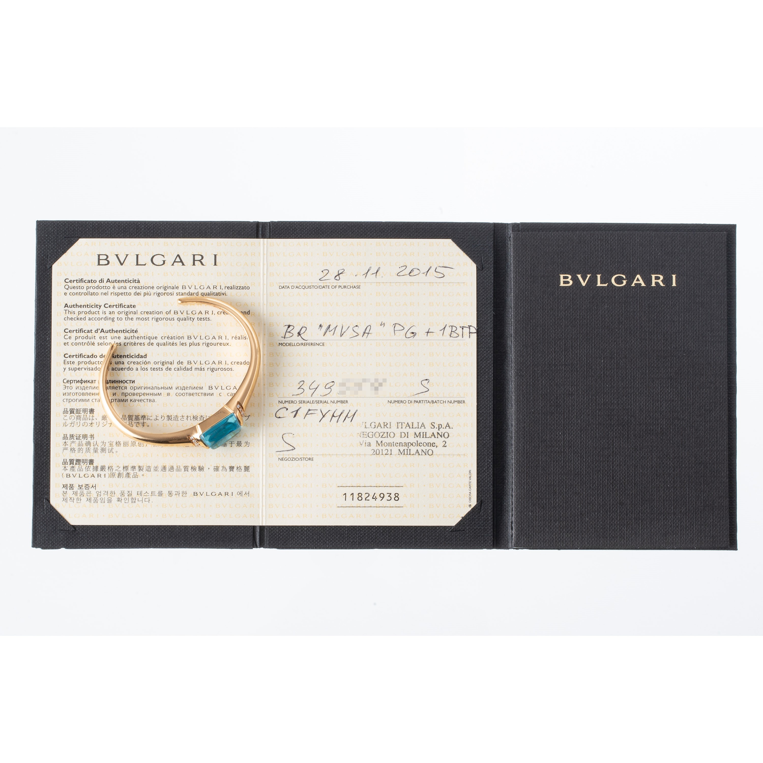 BULGARI - PARURE PARURE IN ORO GIALLO 18KT E QUARZO
