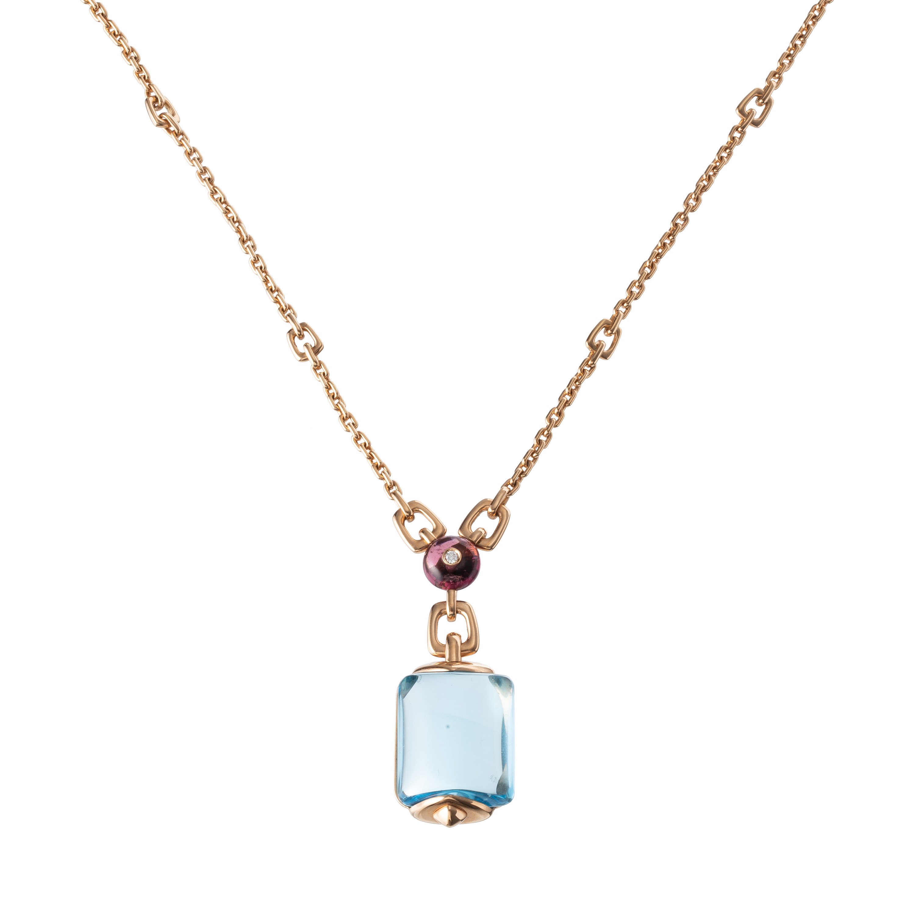 BULGARI - PARURE PARURE IN ORO GIALLO 18KT E QUARZO