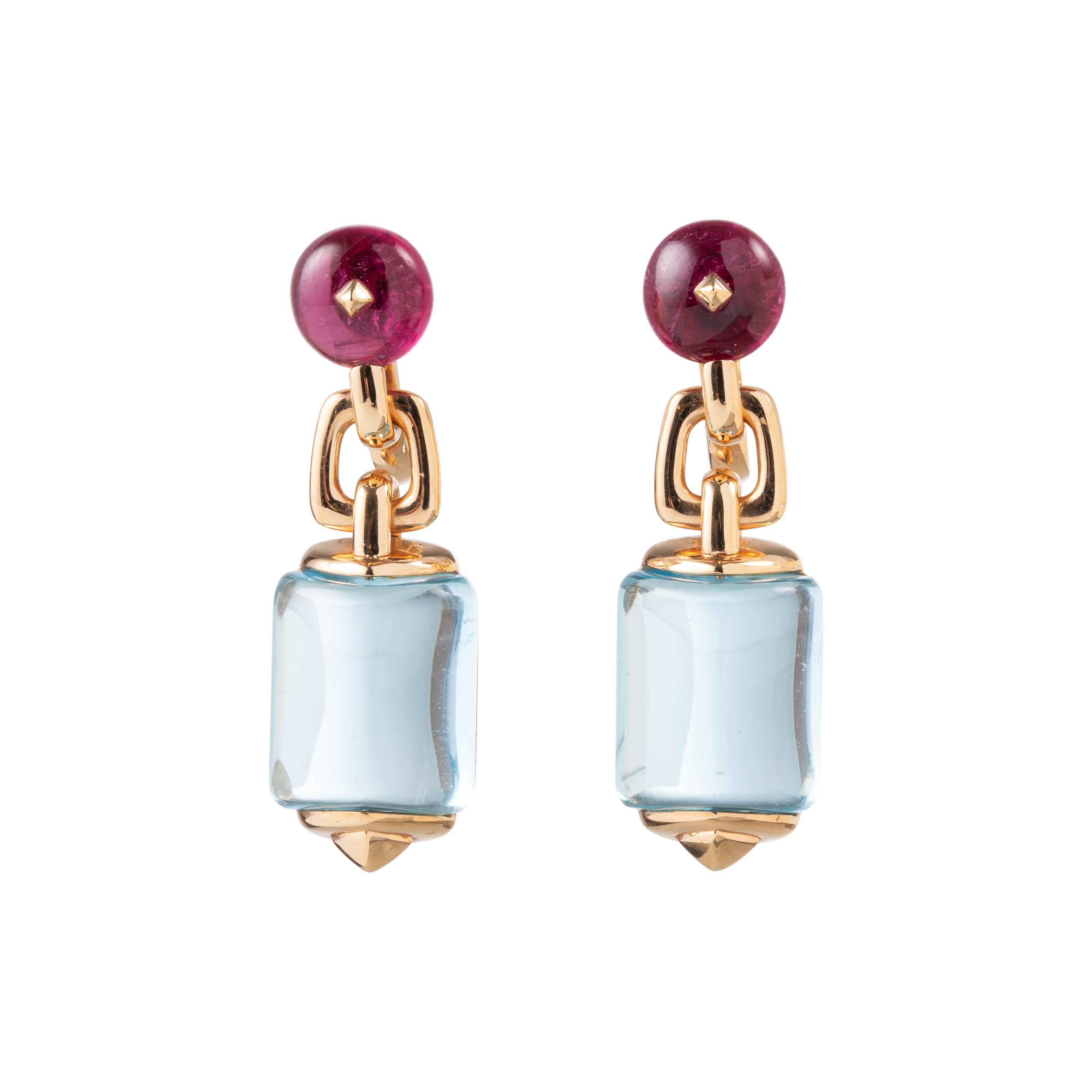 BULGARI - PARURE PARURE IN ORO GIALLO 18KT E QUARZO