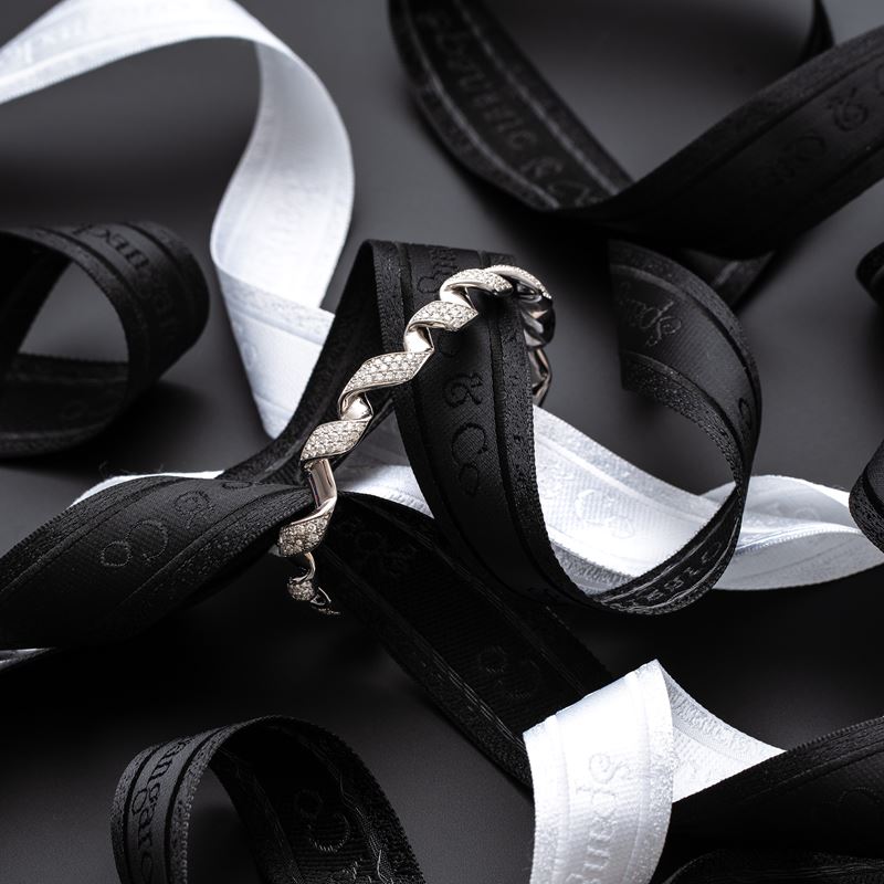 DIOR - BRACCIALE COUTREBRACCIALE IN ORO BIANCO 18KT E DIAMANTI