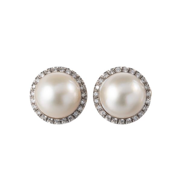 PIOVAN - DAMIANI - ORECCHINI  ORECCHINI IN ORO GIALLO 18 KT CON PERLE MABE’ E DIAMANTI
