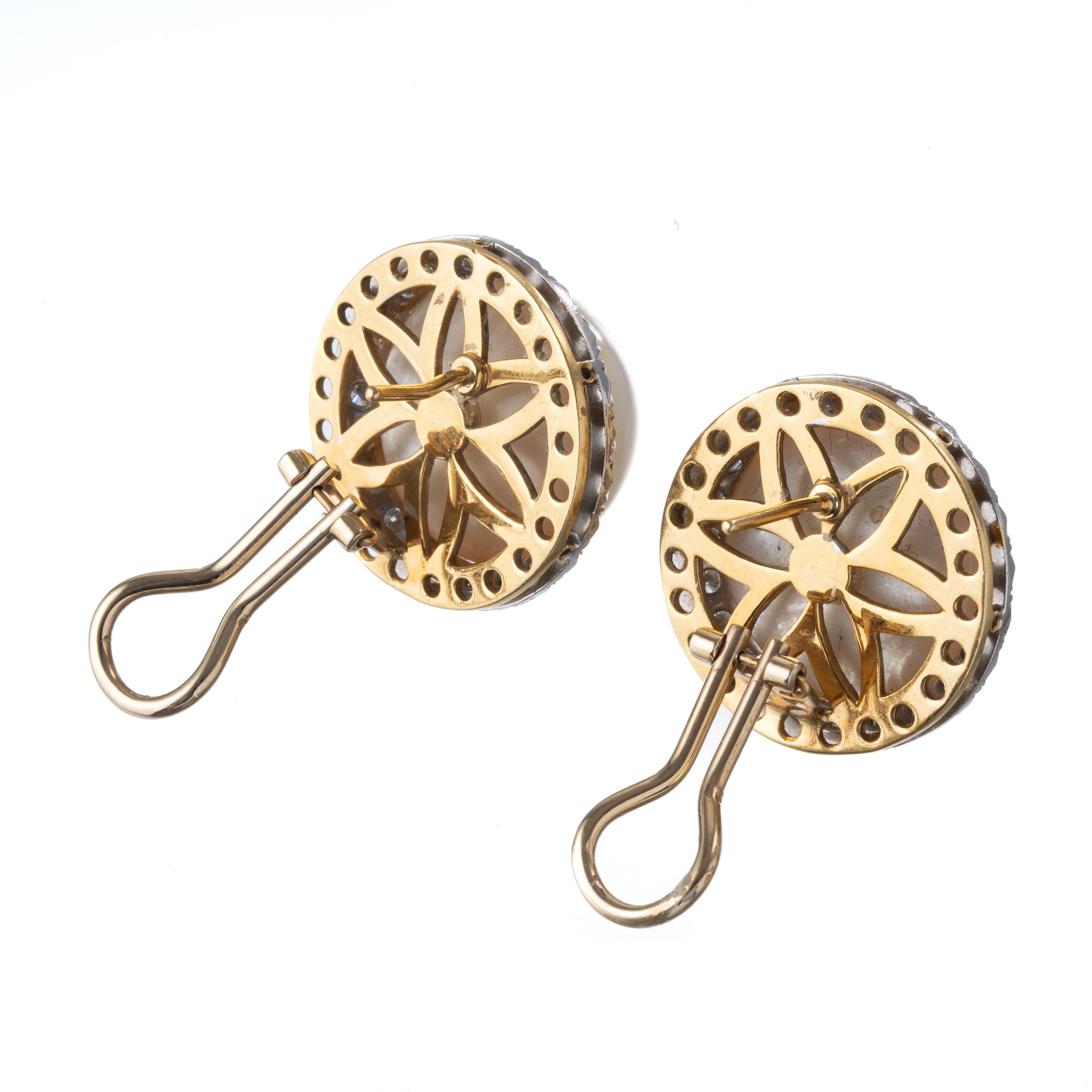 DAMIANI - ORECCHINI ORECCHINI IN ORO GIALLO 18 KT CON PERLE MABE’ E DIAMANTI