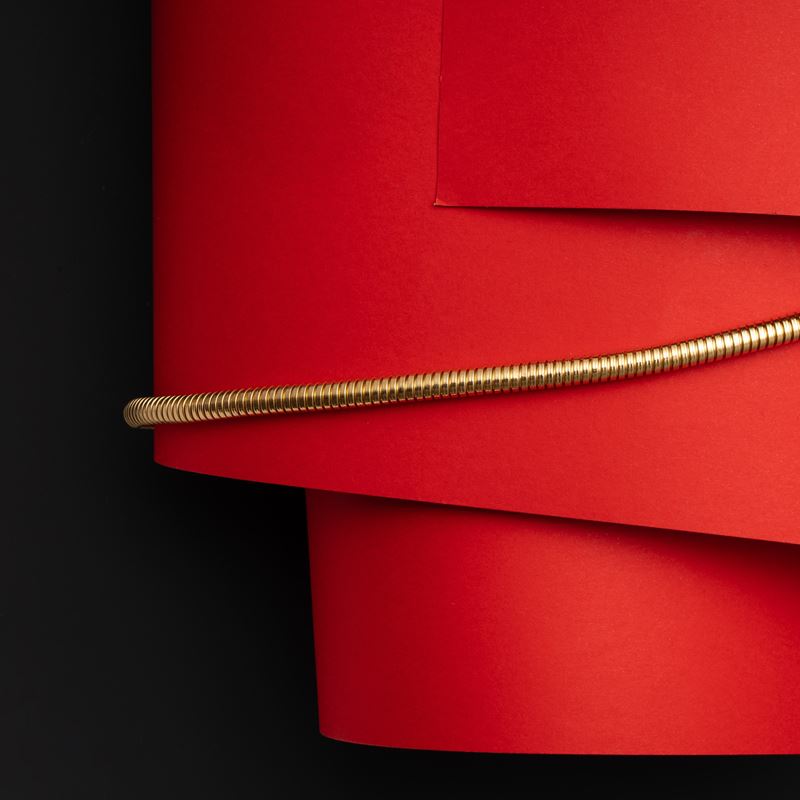 GIROCOLLO ESTENSIBILE IN ORO GIALLO 18 KT MODELLO TUBOGAS