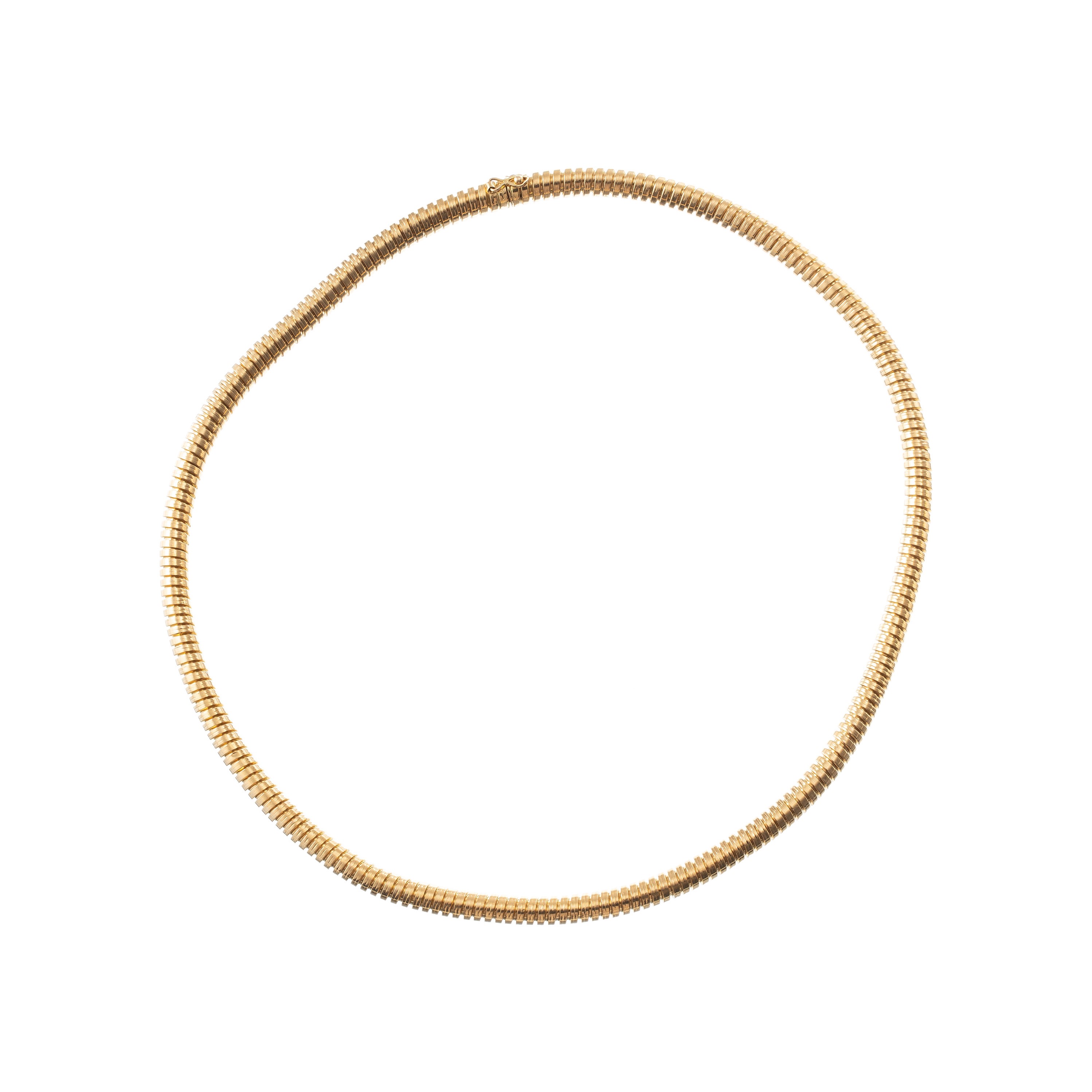 GIROCOLLO ESTENSIBILE IN ORO GIALLO 18 KT MODELLO TUBOGAS