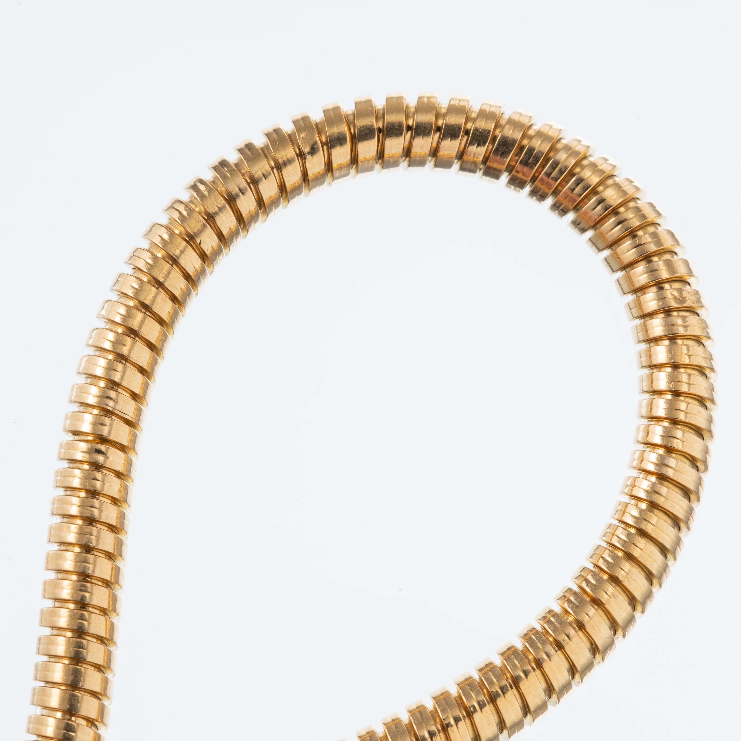 GIROCOLLO ESTENSIBILE IN ORO GIALLO 18 KT MODELLO TUBOGAS