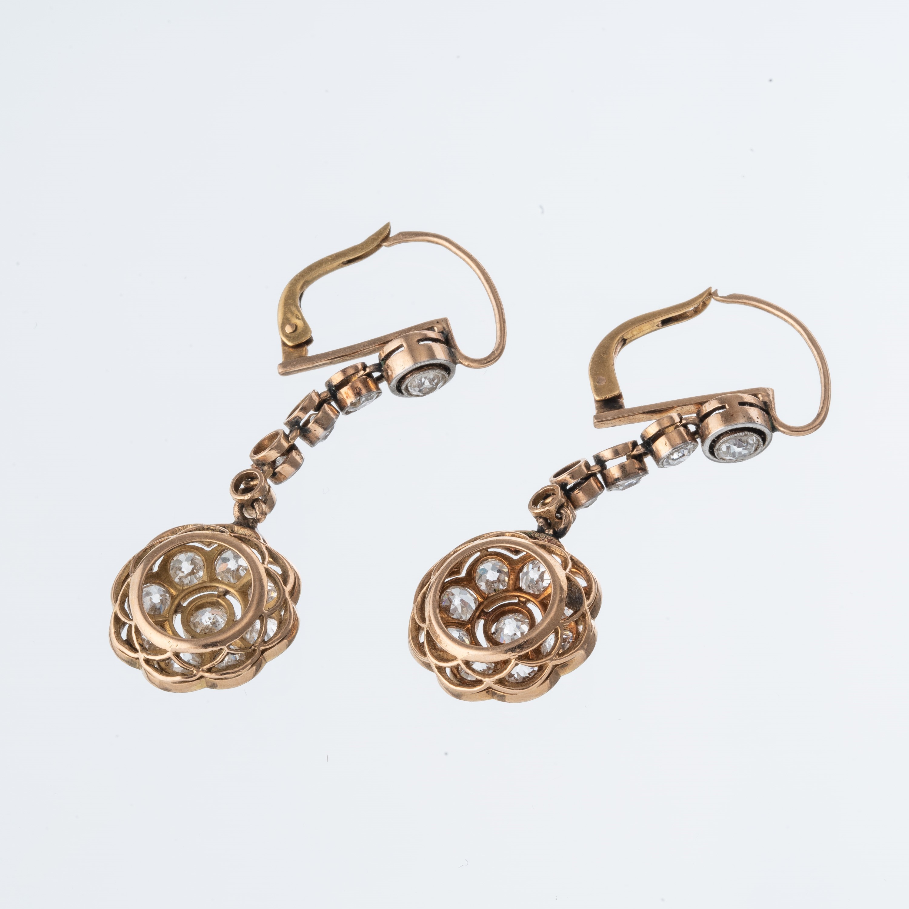 ORECCHINI IN ORO GIALLO 18KT E DIAMANTI