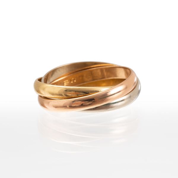 CARTIER - CARTIER - TRINITY ANELLO IN ORO GIALLO 18KT, ORO ROSA 18KT, ORO BIANCO 18KT