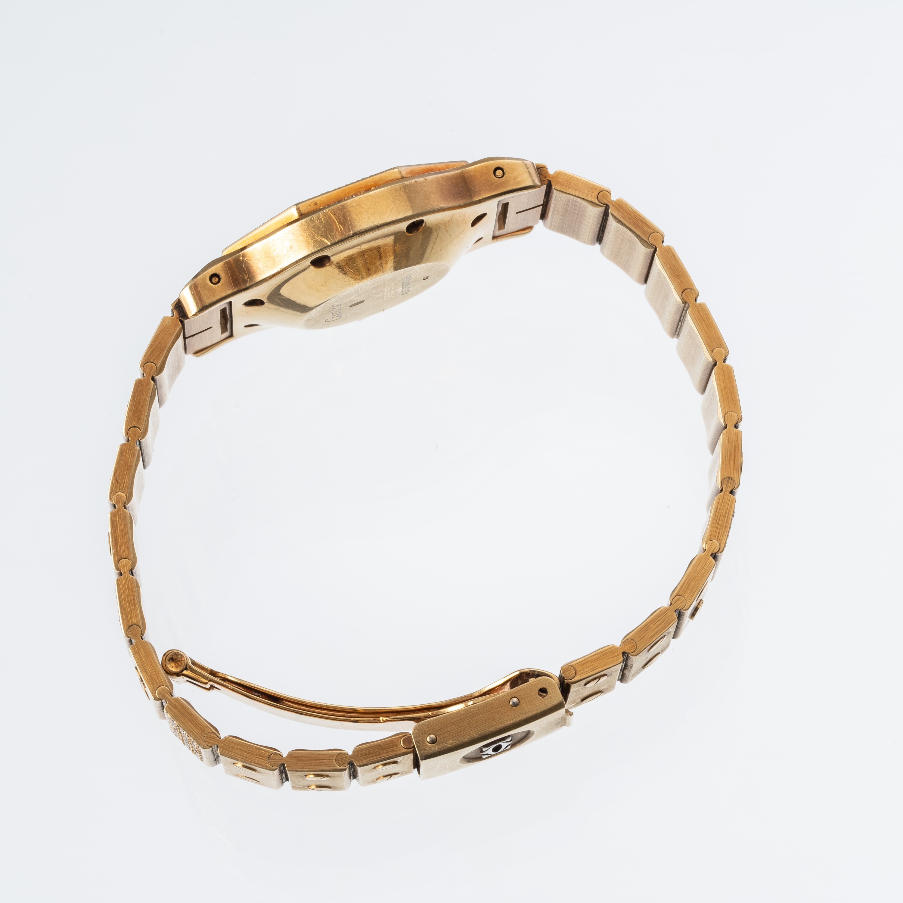 CARTIER - SANTOS 'MISS UNIVERSO'OROLOGIO IN ORO GIALLO 18KT E DIAMANTI A CARICA AUTOMATICA CON QU...