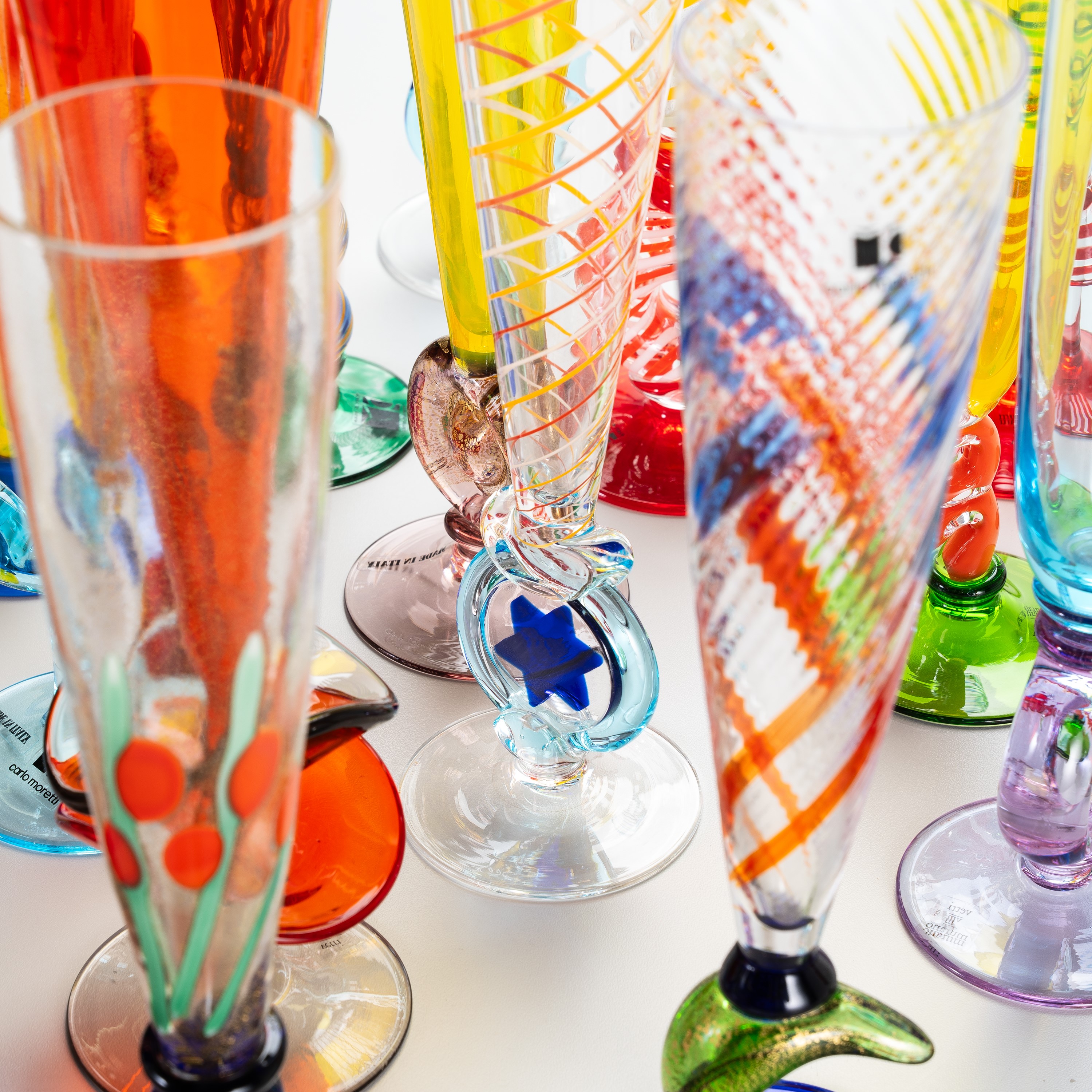 CARLO MORETTI, SET DI 19 CALICI