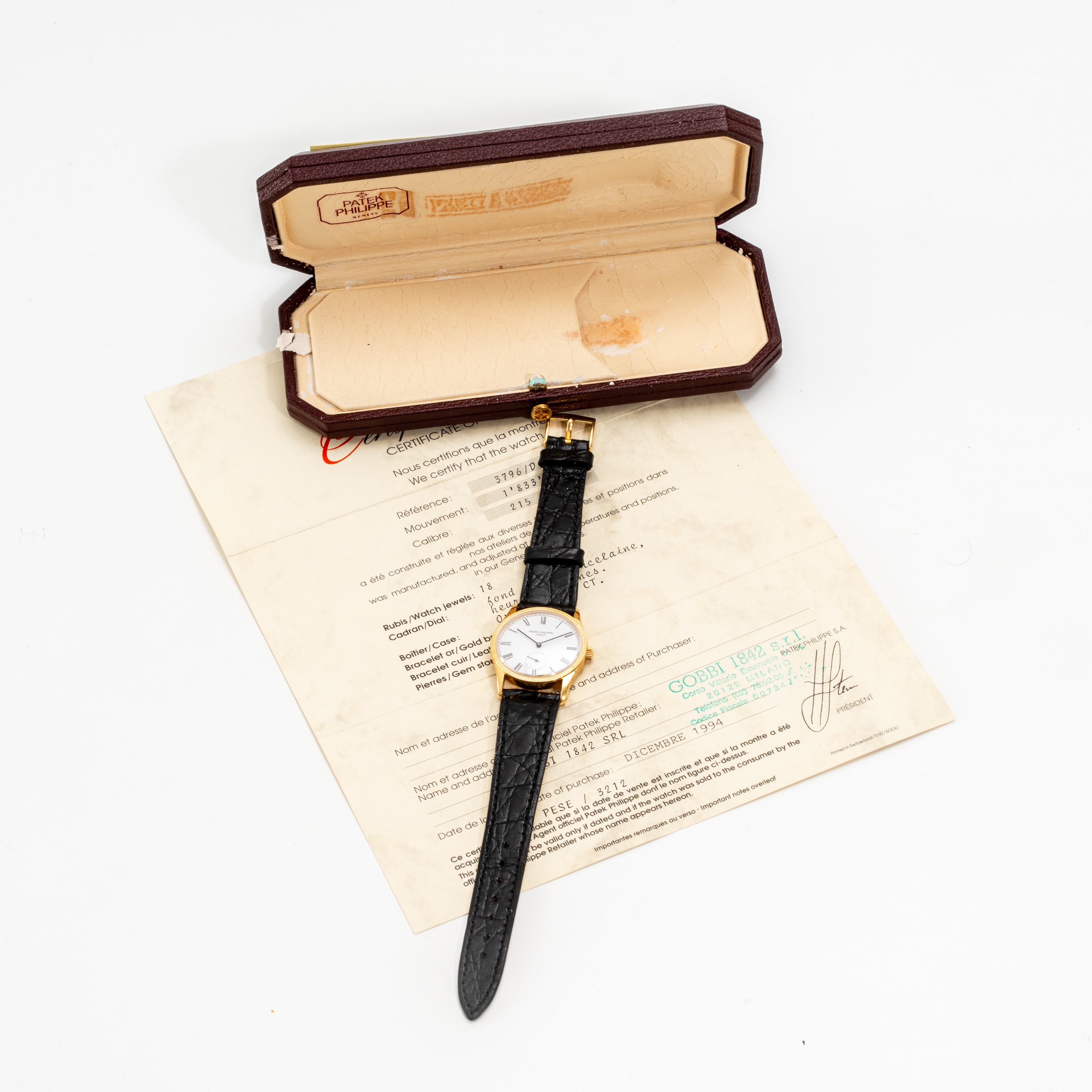 PATEK PHILIPPE - CALATRAVAOROLOGIO SOLO TEMPO A CARICA MANUALE IN ORO GIALLO 18KT CON PICCOLI SEC...