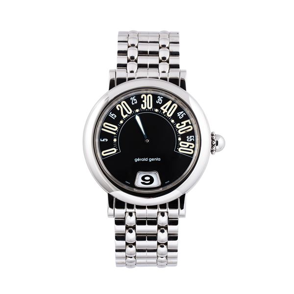 GERALD GENTA - GERALD GENTA - RETRO RETROGRADE SELF-WINDING WATCH WITH BLACK DIAL