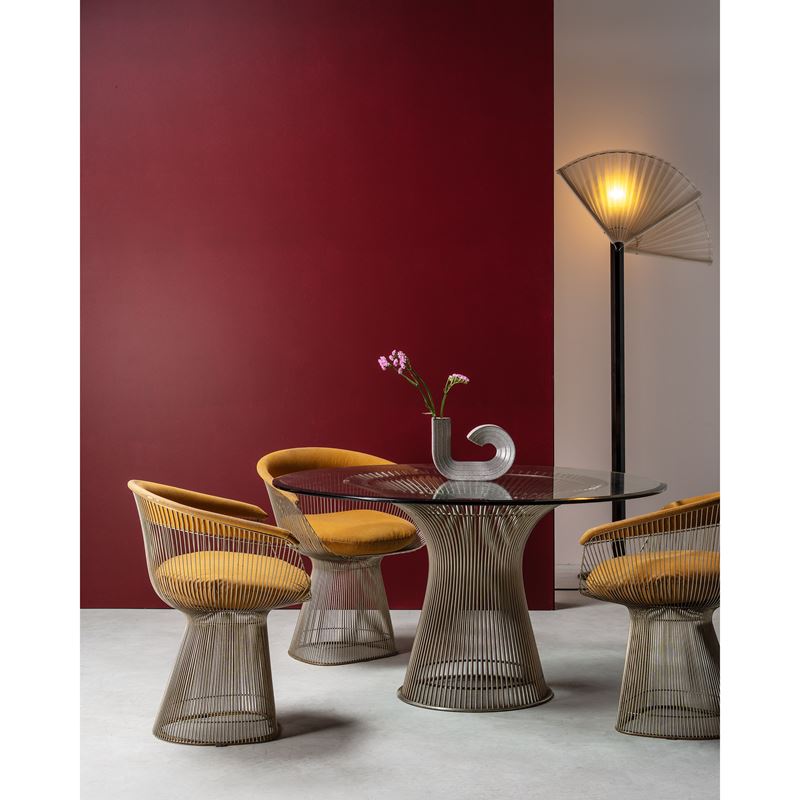 WARREN PLATNER, TAVOLO E QUATTRO SEDIE