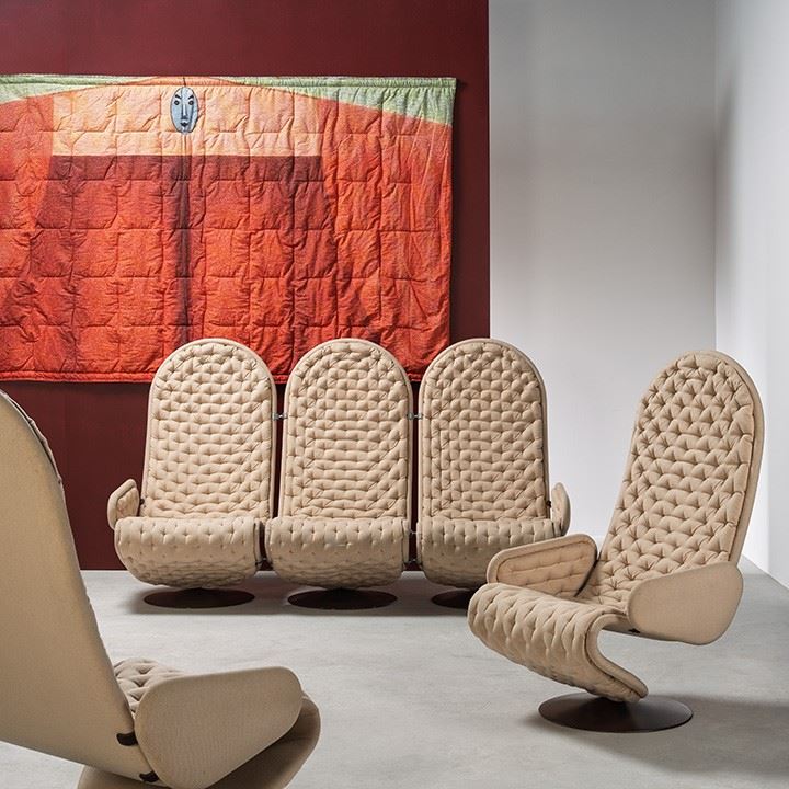 VERNER PANTON, DIVANETTO MODULARE E DUE POLTRONE '1-2-3 DELUXE'