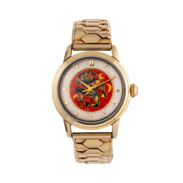 J.RICHARD WATCH  SELF-WINDING WATCH WITH 'CRACKELE' ENAMEL DIAL