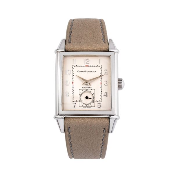 GIRARD PERREGAUX - GIRARD PERREGAUX - VINTAGE  SELF-WINDING STEEL WATCH WITH SMALL SECONDS AT SIX O'CLOCK