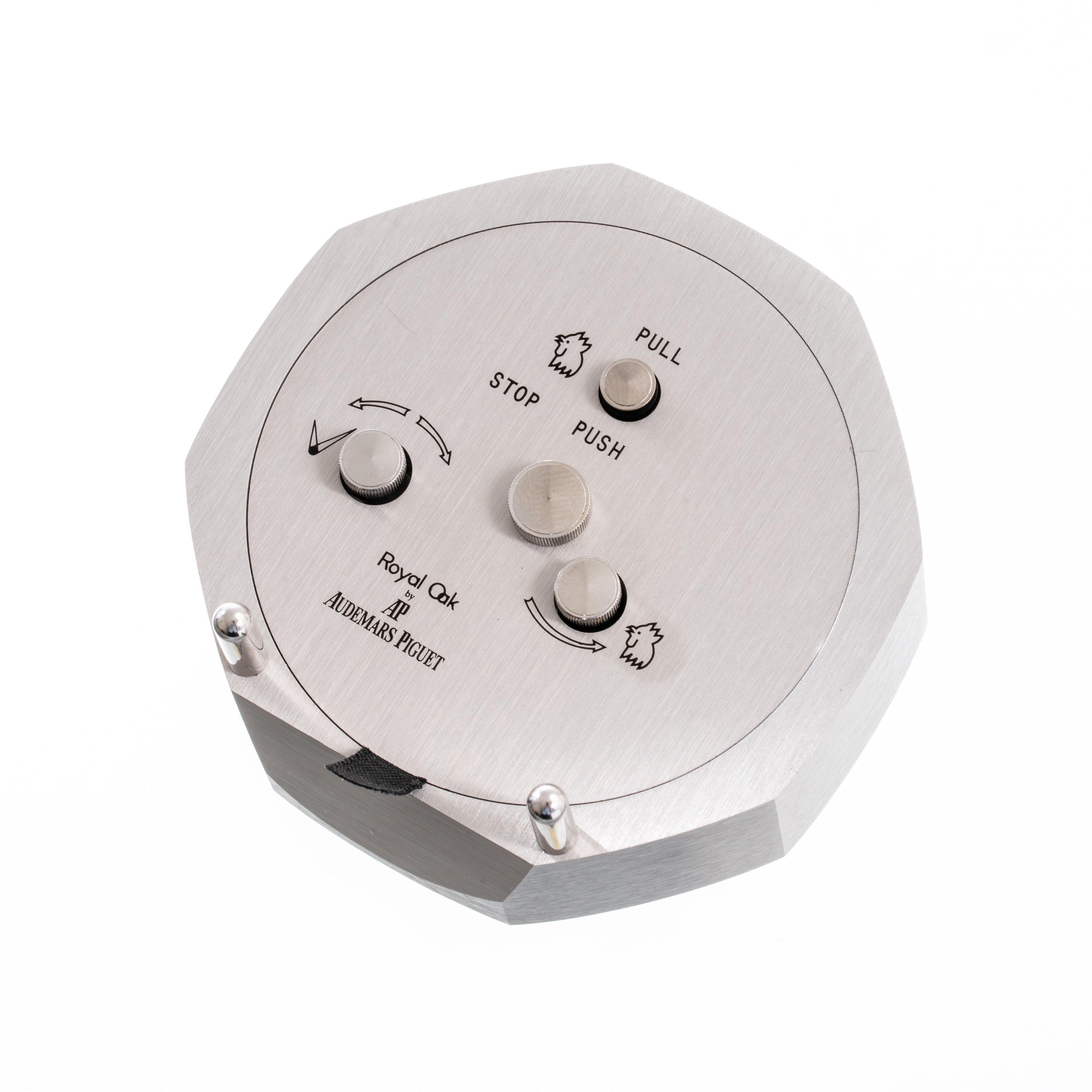 AUDEMARS PIGUET - PENDULETTE ROYAL OAKSVEGLIA AL QUARZO IN ACCIAIO CON QUADRANTE BIANCO