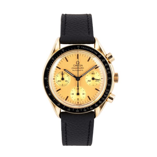 OMEGA - OMEGA - SPEEDMASTER REDUCED 18KT YELLOW GOLD SELF-WINDING CHRONOGRAPH WITH CHAMPAGNE DIAL