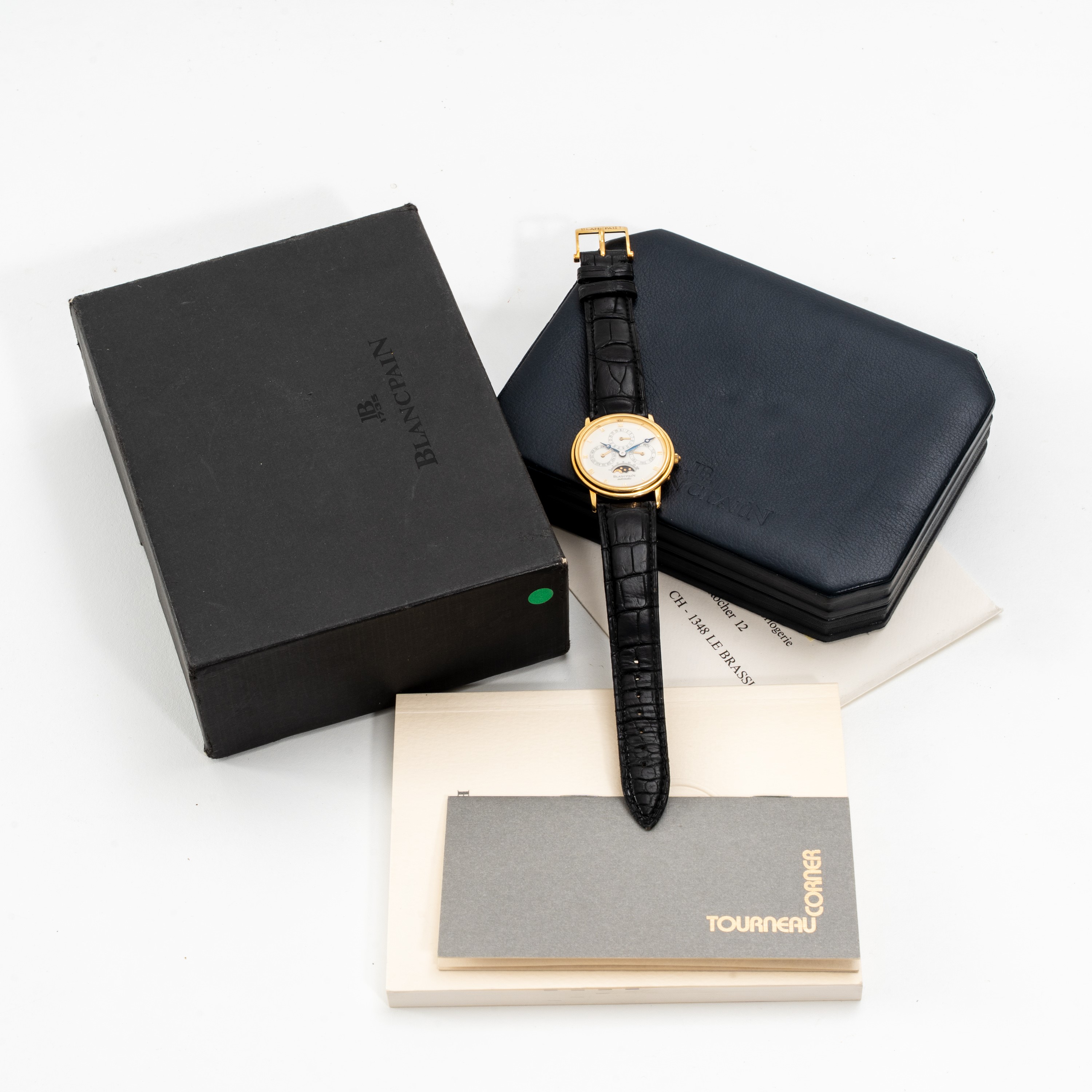 BLANCPAIN - VILLERET PERPETUAL CALENDARCALENDARIO PERPETUO A CARICA AUTOMATICA IN ORO GIALLO 18KT...