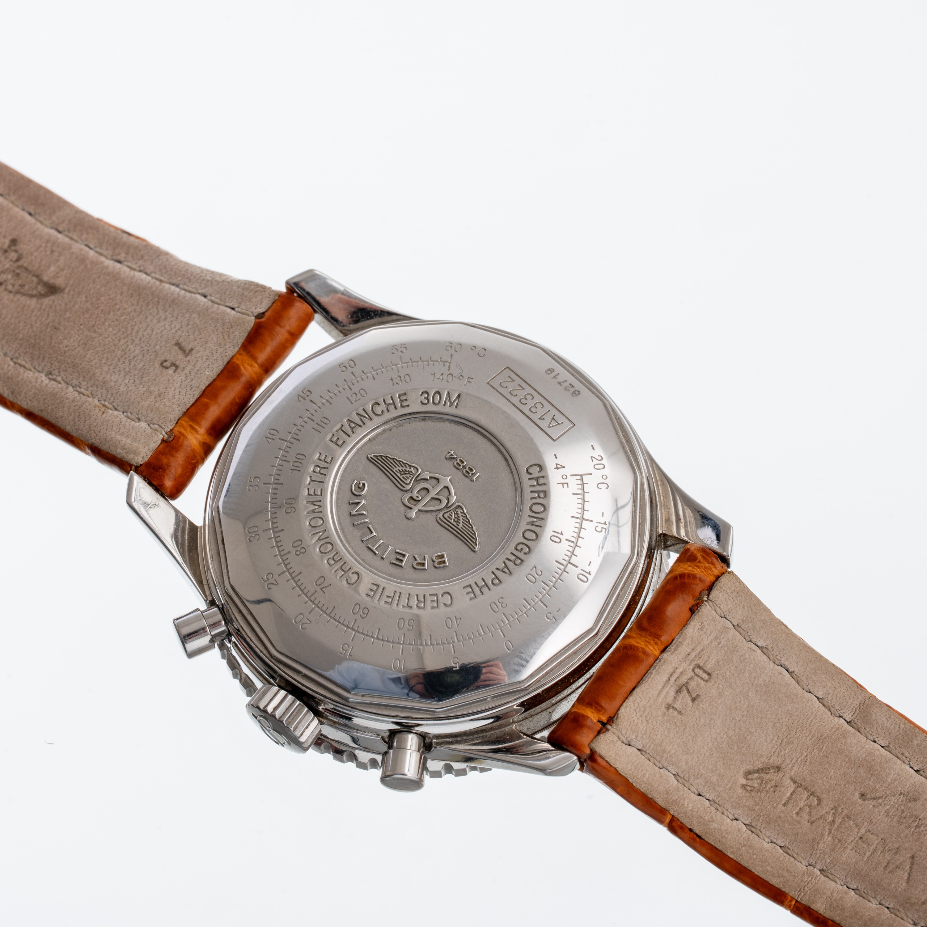 BREITLING - NAVITIMERCRONOGRAFO IN ACCIAIO A CARICA AUTOMATICA CON QUADRANTE BLU, CONTATORI VERTI...