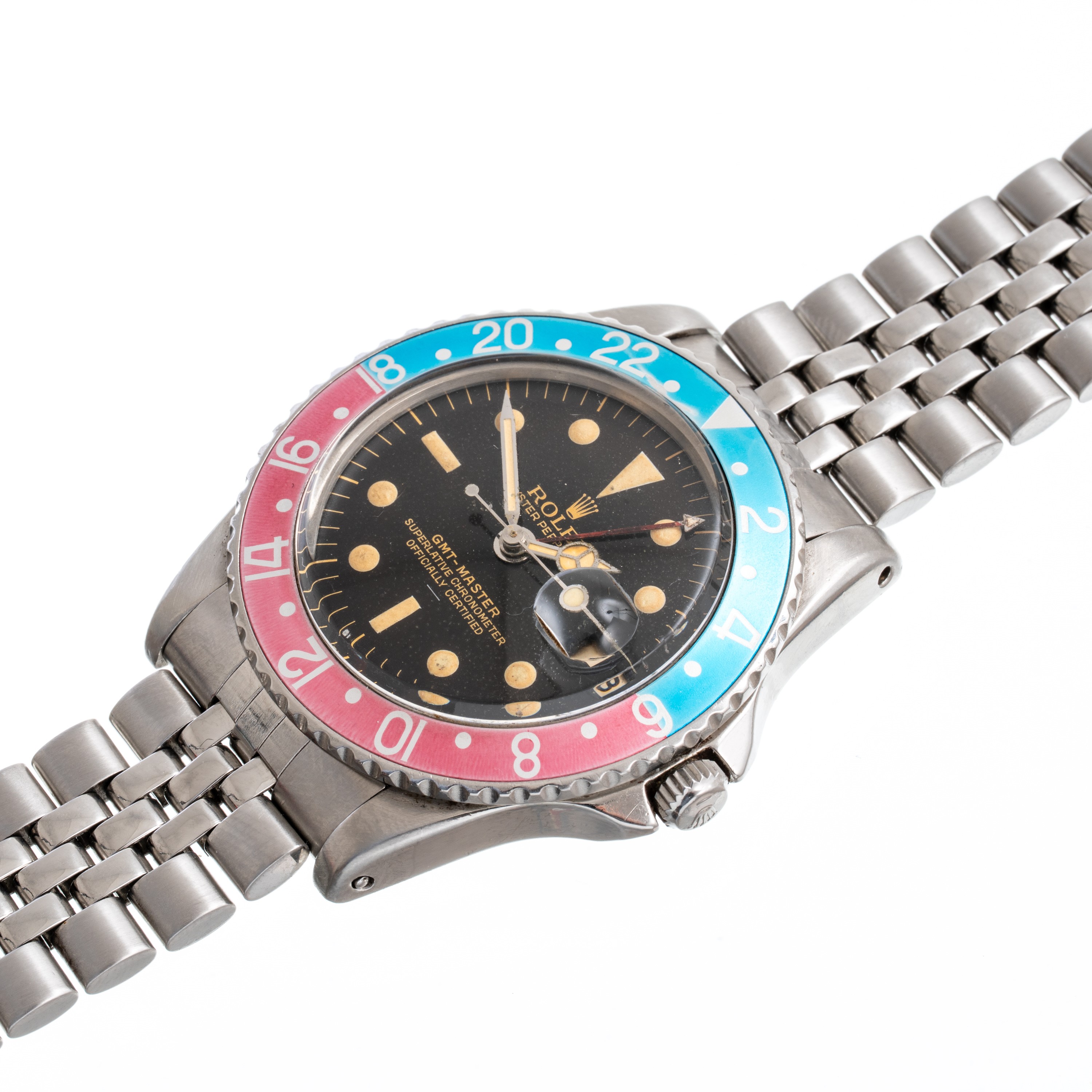 ROLEX - GMT MASTEROROLOGIO IN ACCIAIO A CARICA AUTOMATICA CON QUADRANTE MARRONE UNDERLINE DOPPIO ...