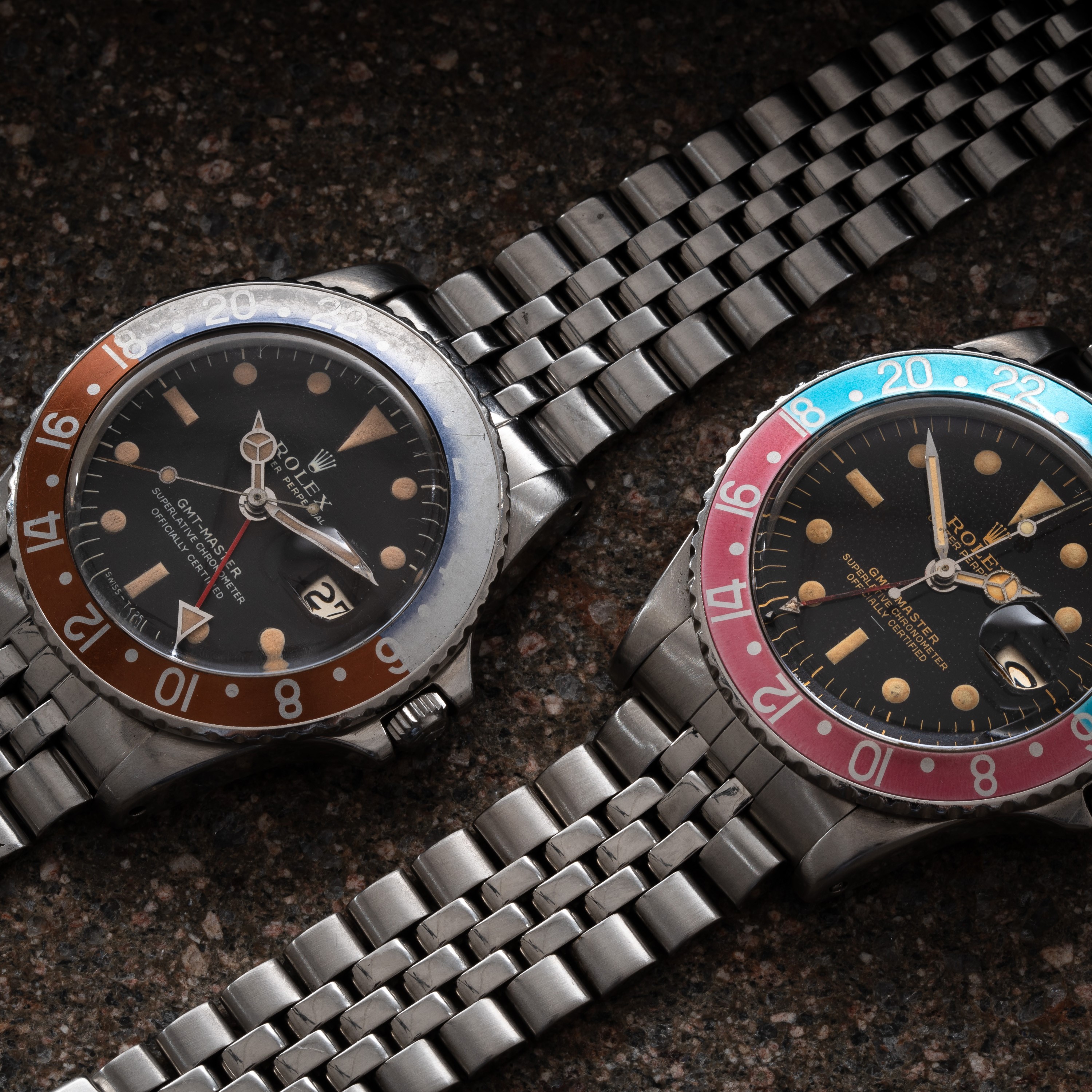 ROLEX - GMT MASTEROROLOGIO IN ACCIAIO A CARICA AUTOMATICA CON QUADRANTE MARRONE UNDERLINE DOPPIO ...