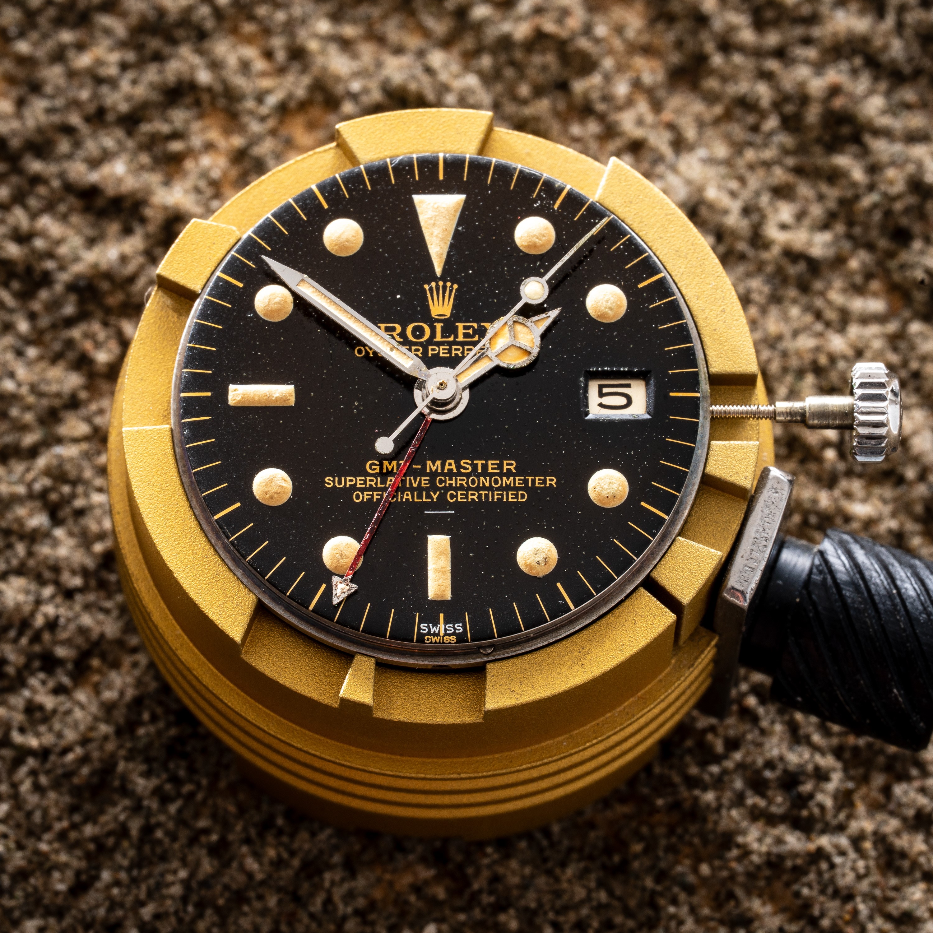 ROLEX - GMT MASTEROROLOGIO IN ACCIAIO A CARICA AUTOMATICA CON QUADRANTE MARRONE UNDERLINE DOPPIO ...