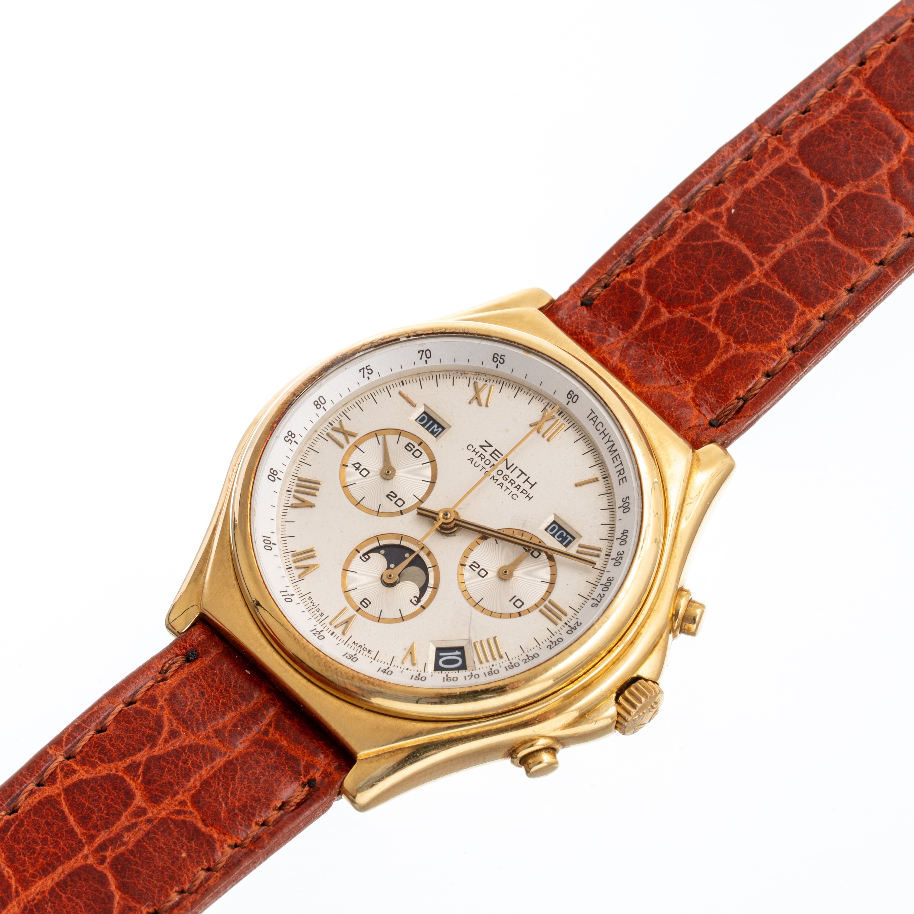 ZENITH - PORT ROYAL EL PRIMEROCRONOGRAFO A CARICA AUTOMATICA IN ORO GIALLO 18KT CON CALENDARIO CO...