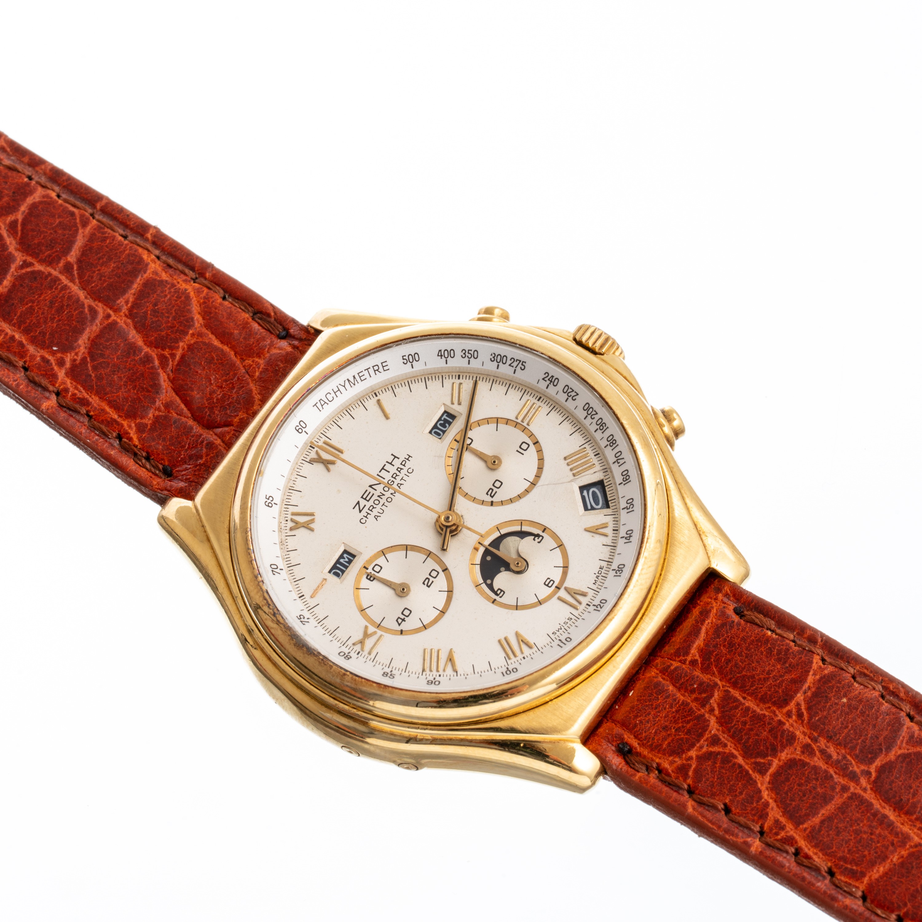 ZENITH - PORT ROYAL EL PRIMEROCRONOGRAFO A CARICA AUTOMATICA IN ORO GIALLO 18KT CON CALENDARIO CO...