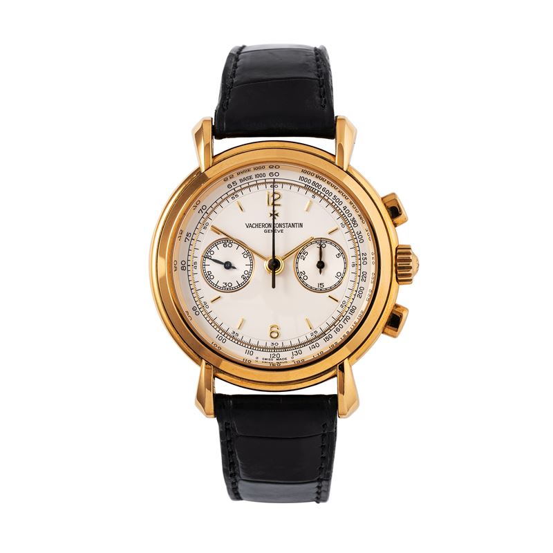 VACHERON CONSTANTIN - HISTORIQUE CHRONOGRAPHCRONOGRAFO A CARICA MANUALE IN ORO GIALLO 18KT CON QU...