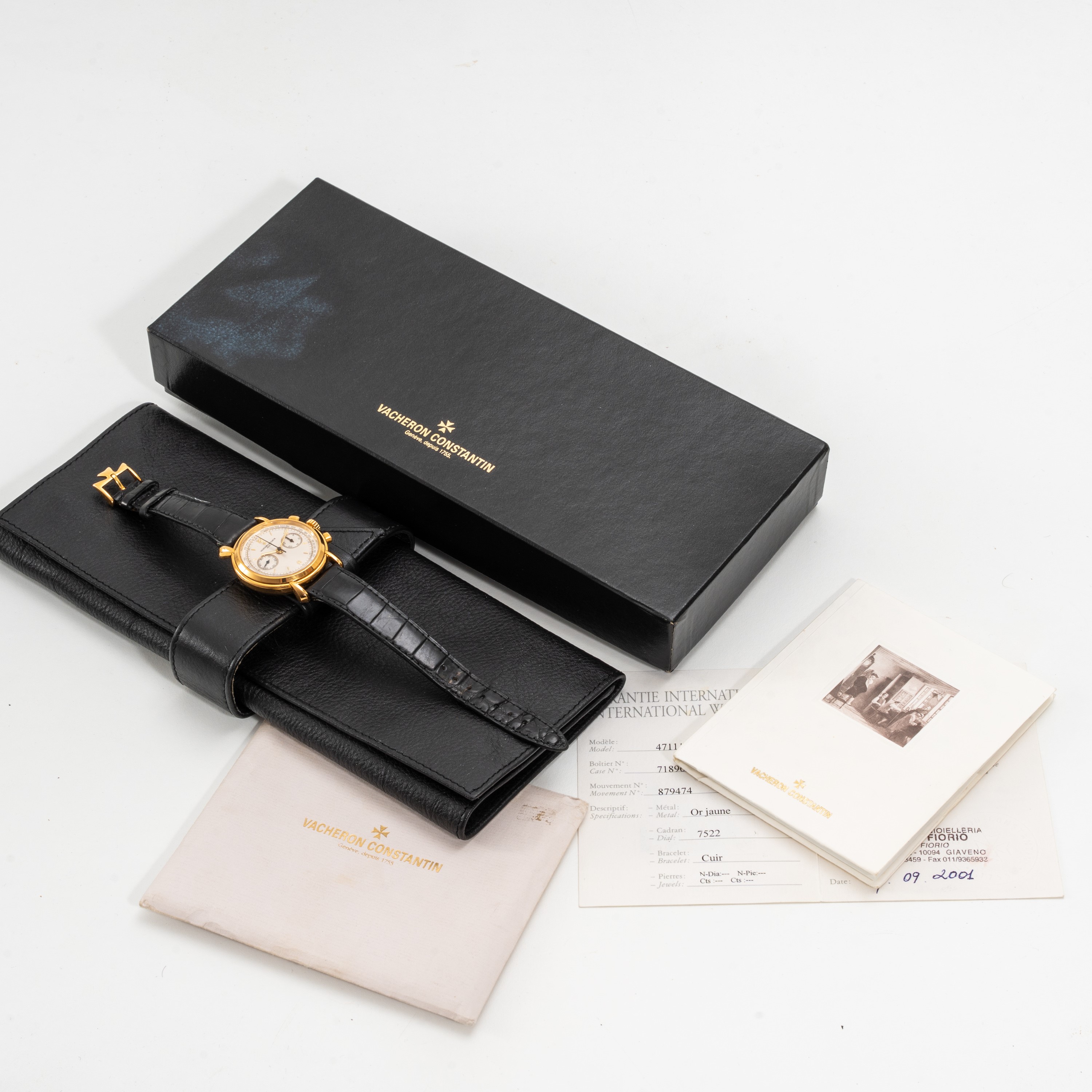 VACHERON CONSTANTIN - HISTORIQUE CHRONOGRAPHCRONOGRAFO A CARICA MANUALE IN ORO GIALLO 18KT CON QU...